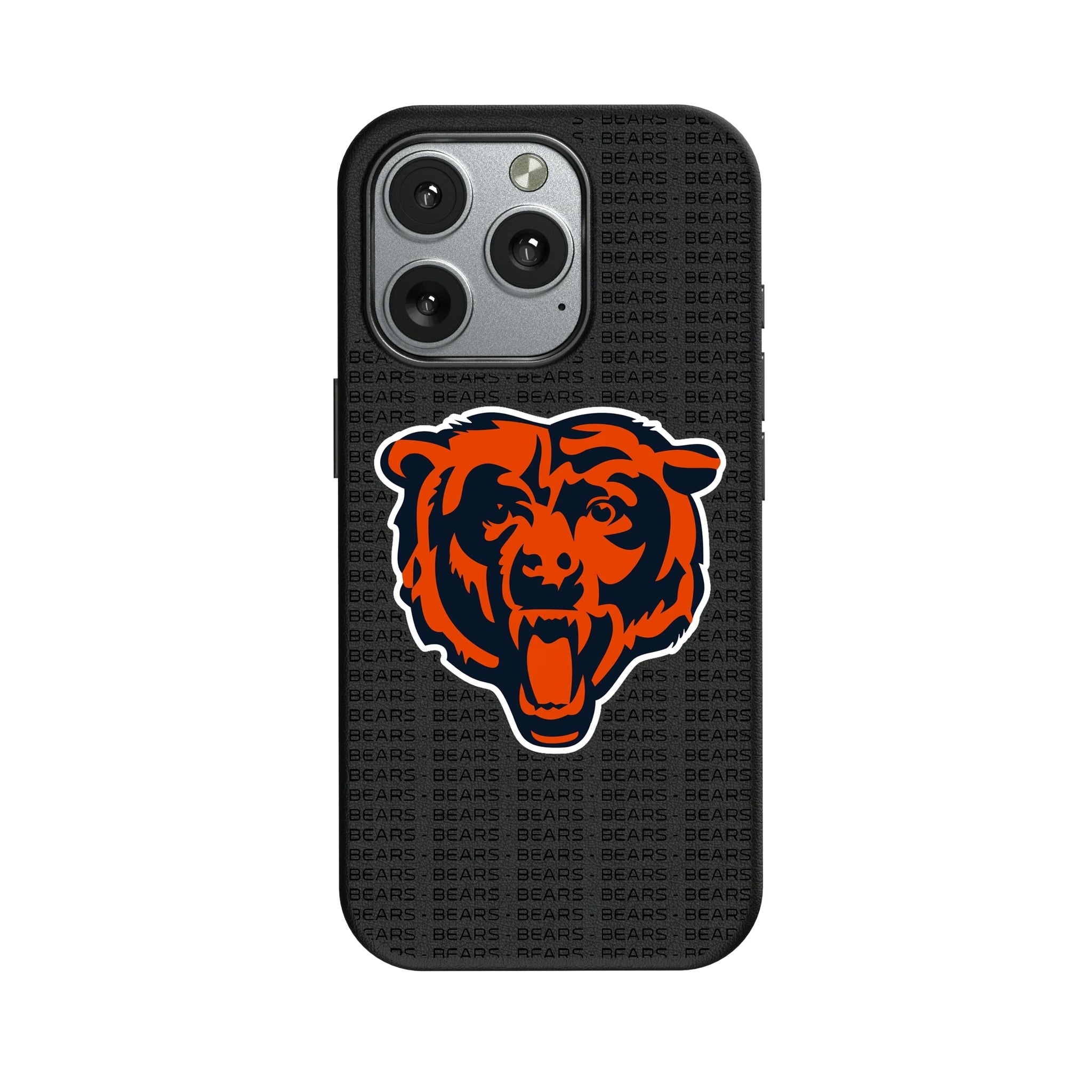 Chicago Bears Text Backdrop MagSafe Compatible Phone Case for Apple iPhone - Sports Gifts, Sports Memorabilia, Sports Collectibles, Fan Shop