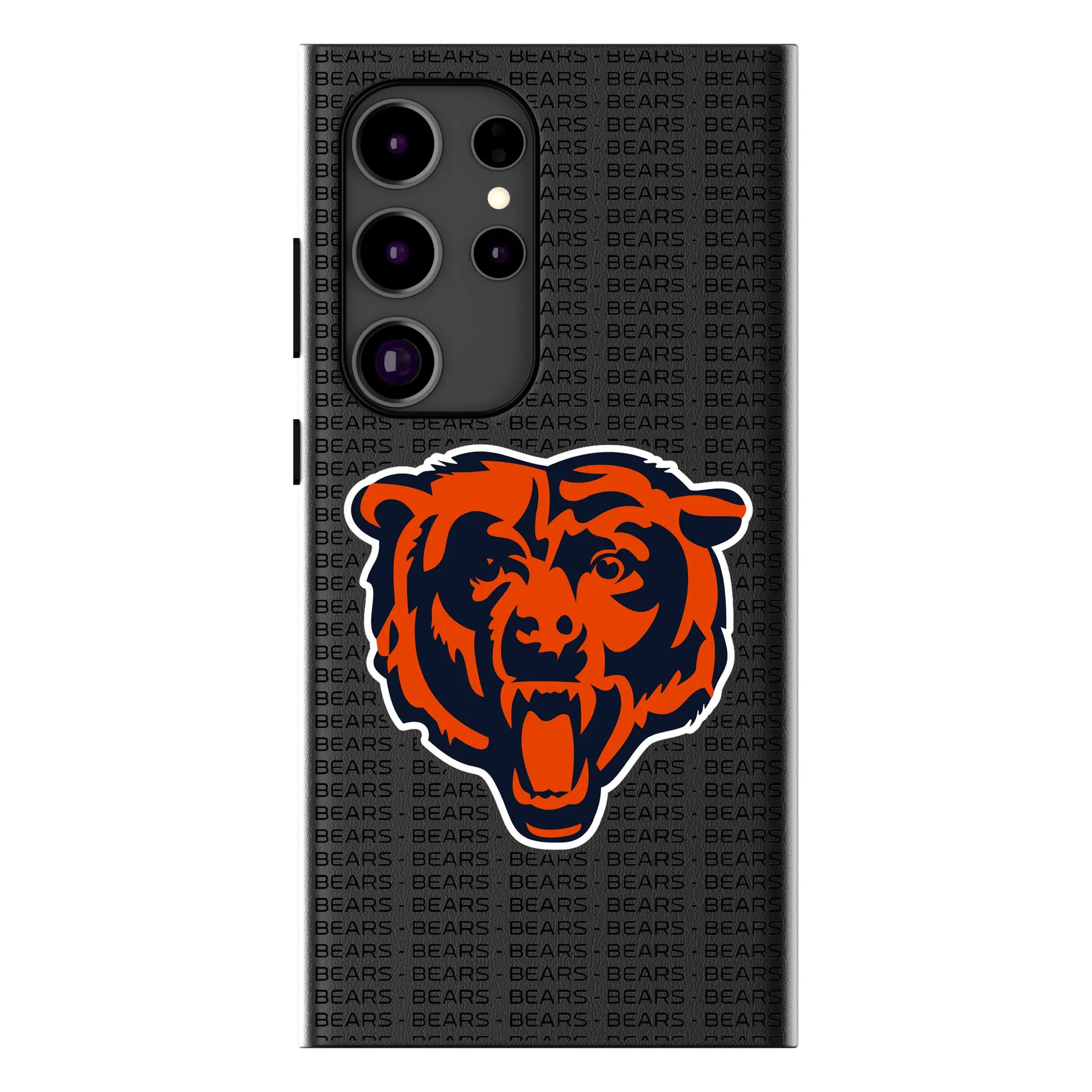 Chicago Bears Text Backdrop MagSafe Compatible Phone Case for Samsung Galaxy