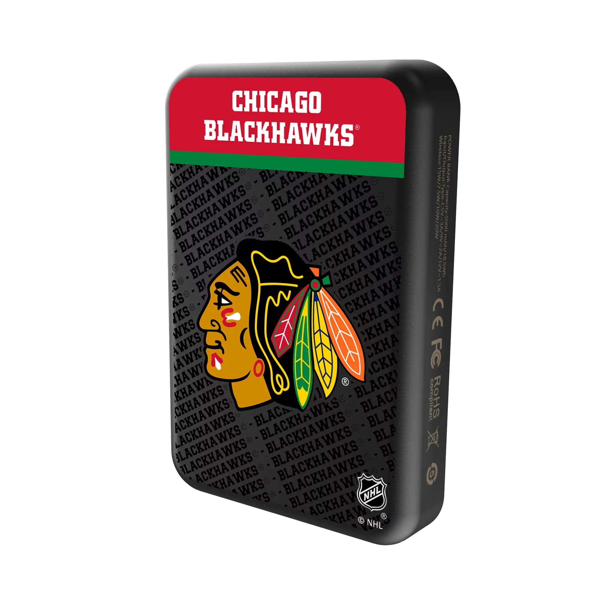 Chicago Blackhawks Endzone Plus Wireless Mag Power Bank