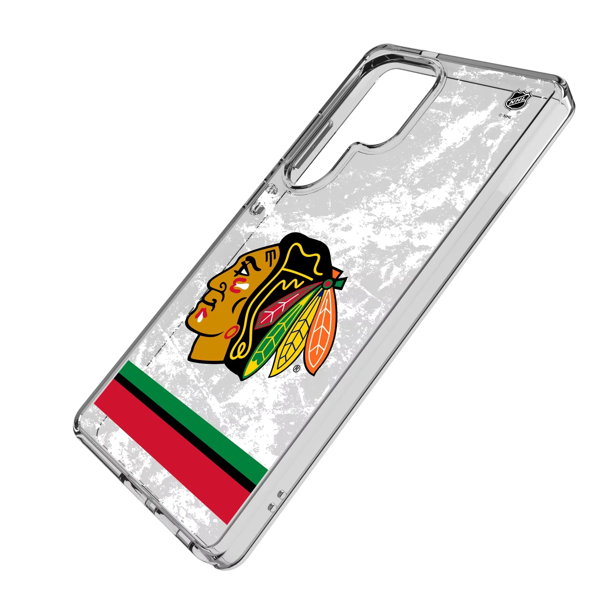 Chicago Blackhawks Ice Stripe Clear Phone Case for Samsung Galaxy