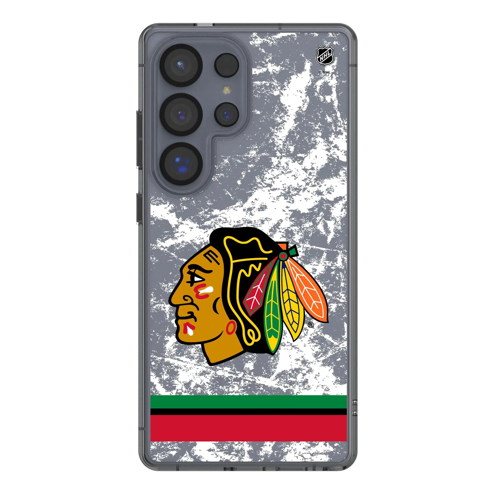 Chicago Blackhawks Ice Stripe Clear Phone Case for Samsung Galaxy