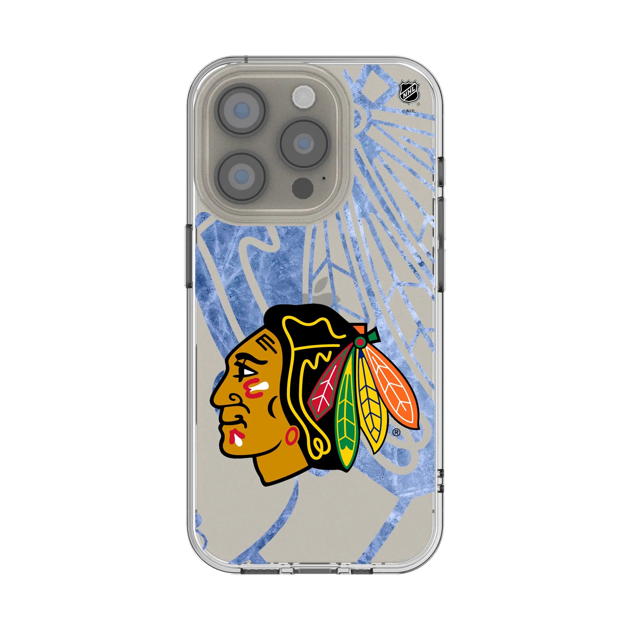 Chicago Blackhawks Ice Tilt Clear Phone Case for Apple iPhone