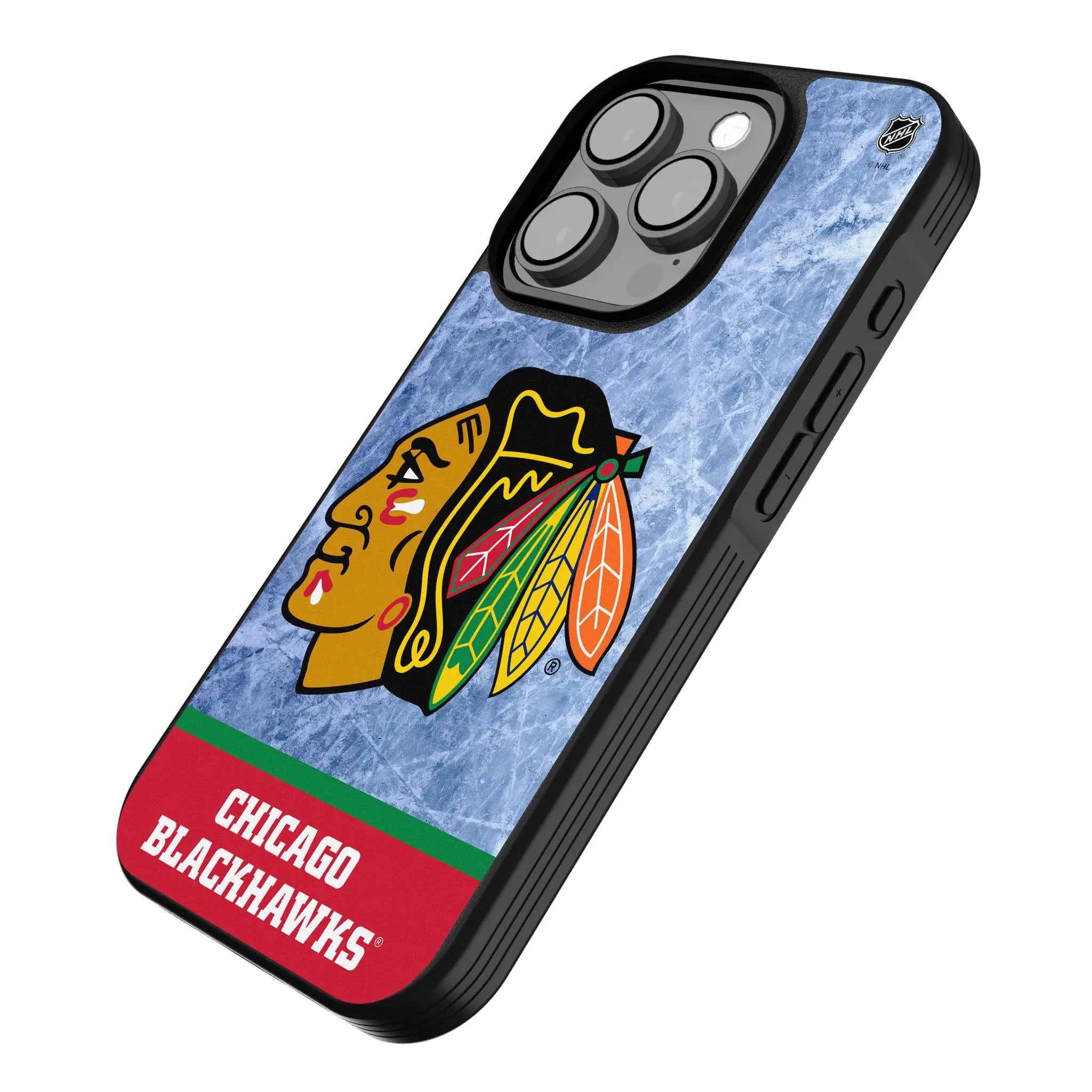 Chicago Blackhawks Ice Wordmark Bump Phone Case
