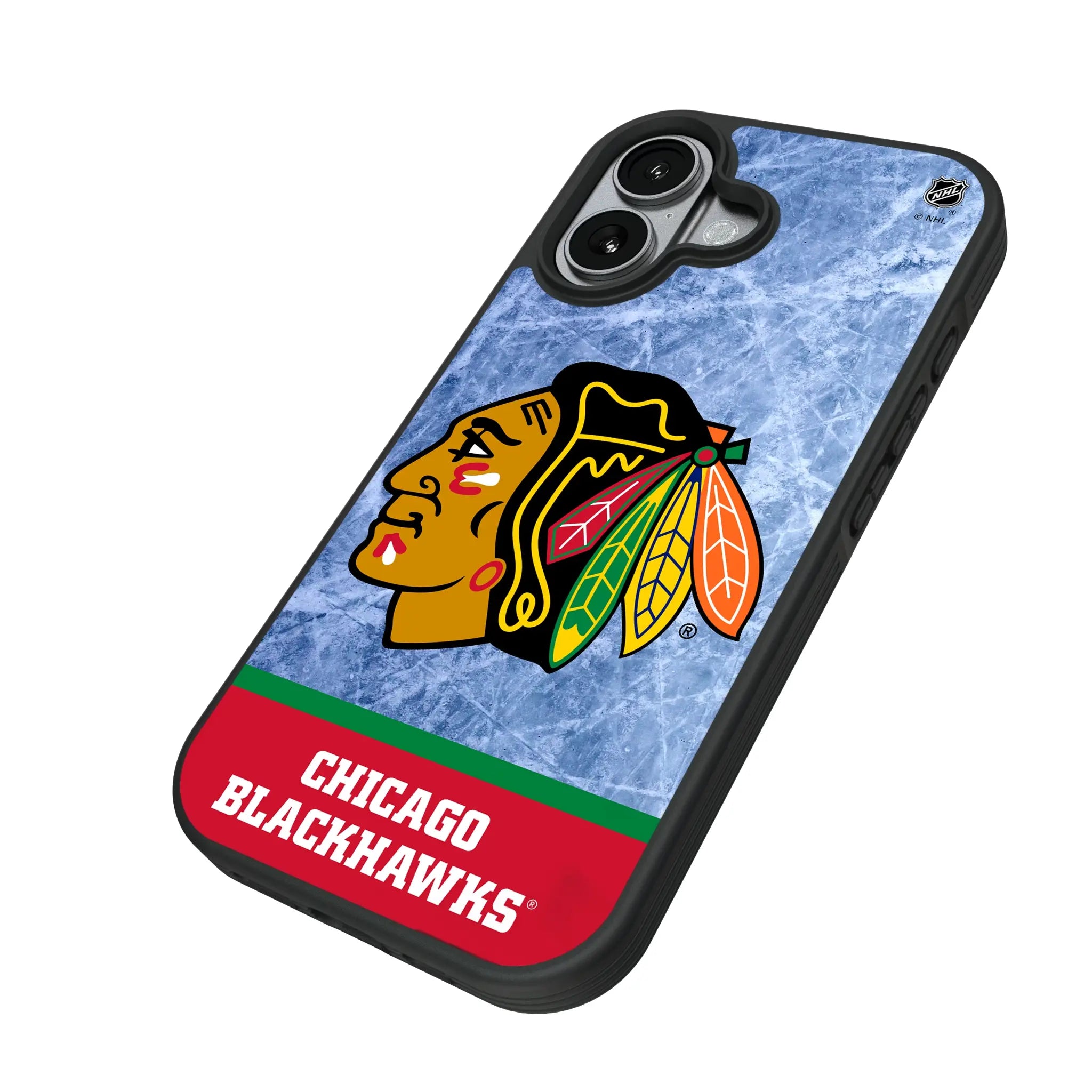 Chicago Blackhawks Ice Wordmark Bump Phone Case