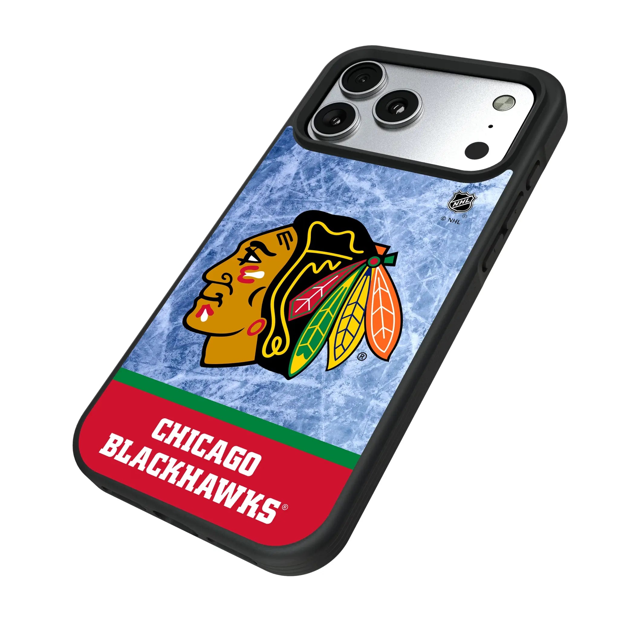 Chicago Blackhawks Ice Wordmark Bump Phone Case
