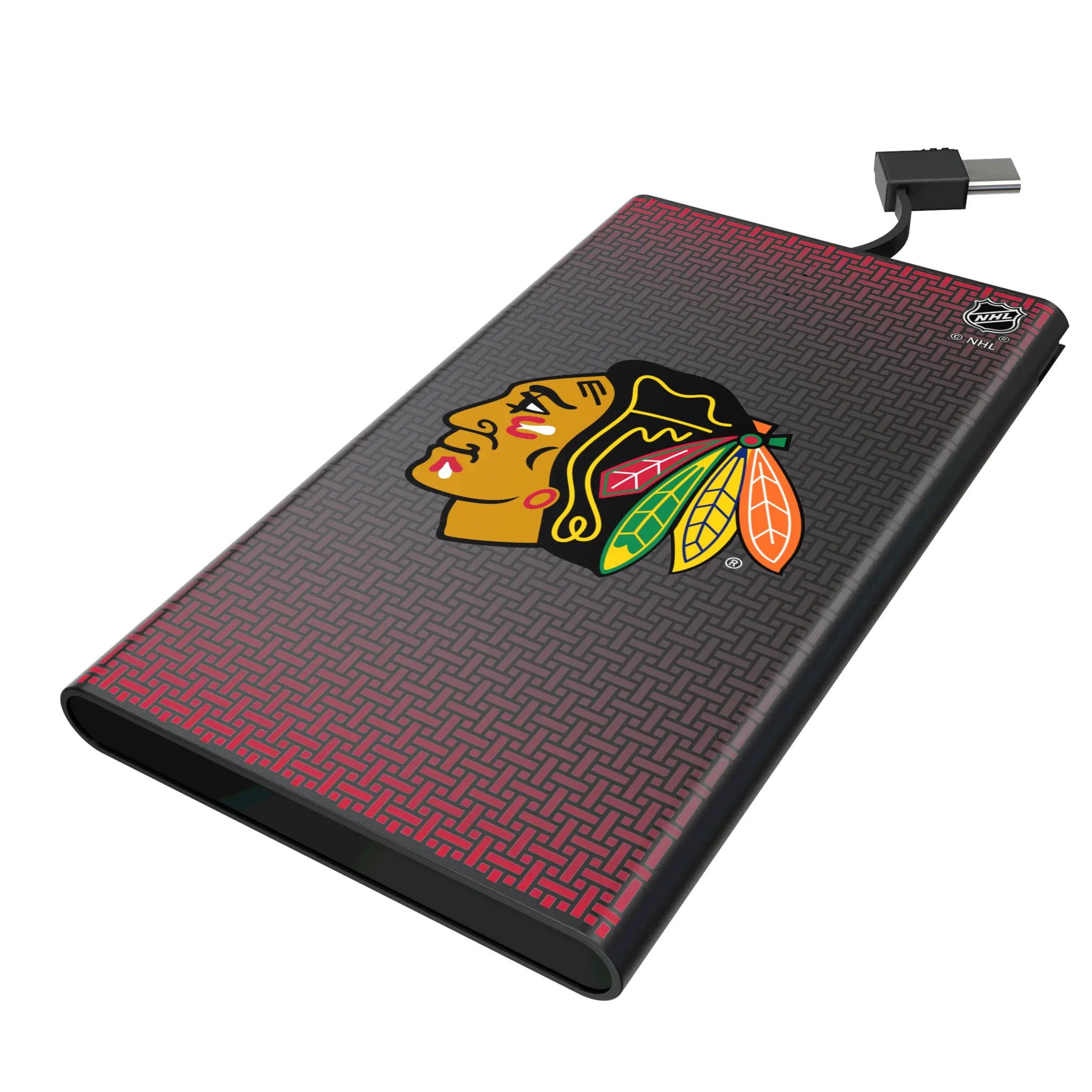 Chicago Blackhawks Linen 5000mAh Flat Powerbank