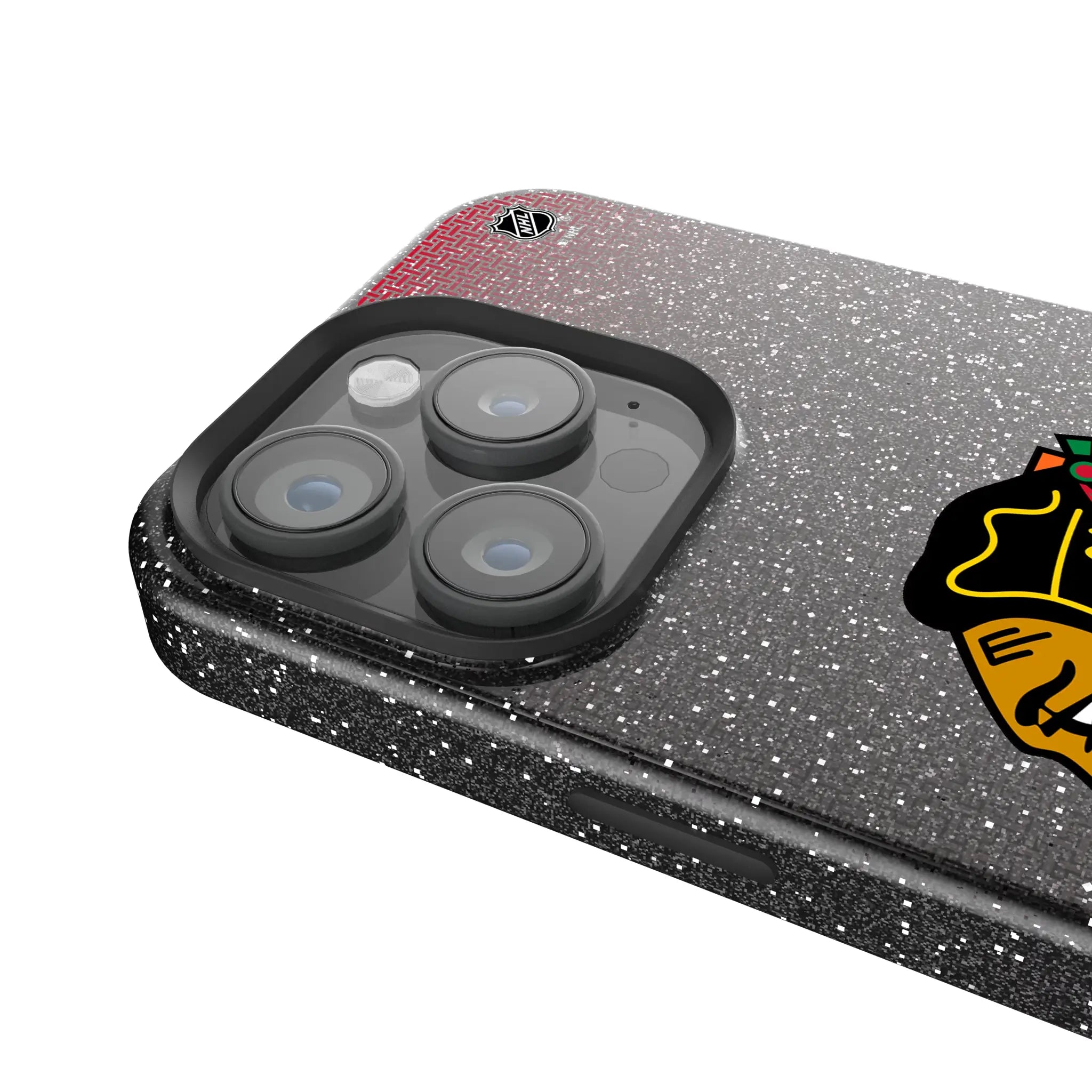 Chicago Blackhawks Linen Bling Phone Case for Apple iPhone