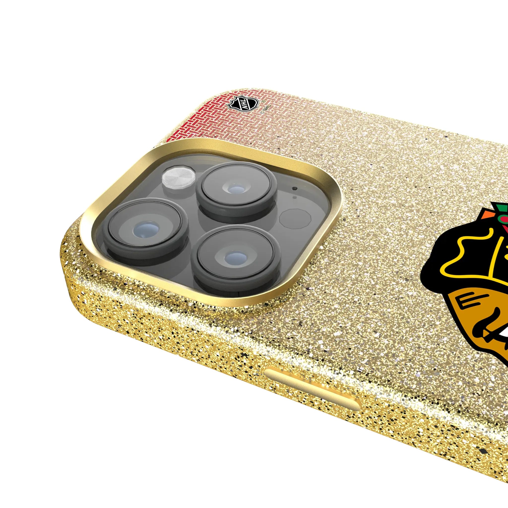 Chicago Blackhawks Linen Bling Phone Case for Apple iPhone
