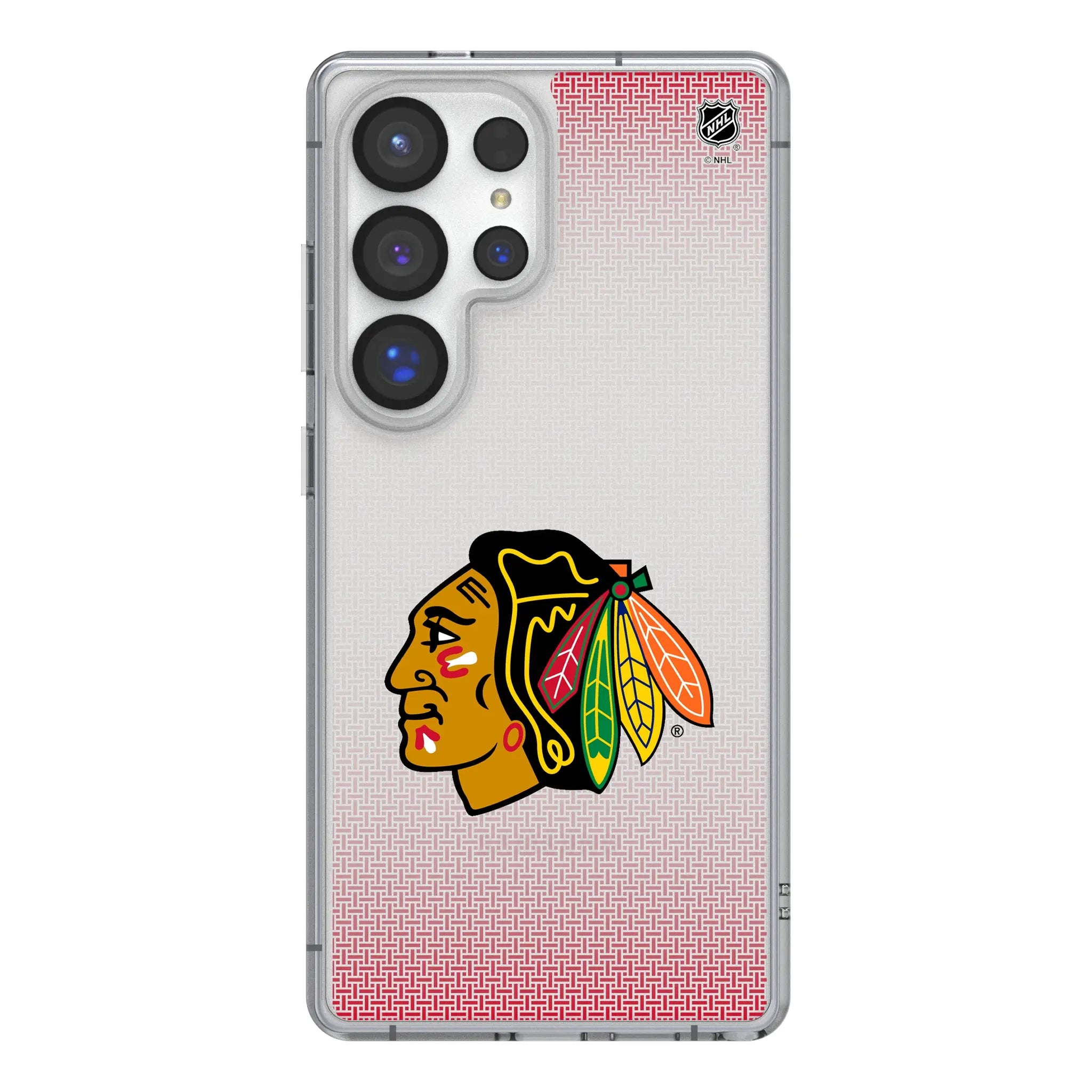 Chicago Blackhawks Linen Clear Phone Case for Samsung Galaxy