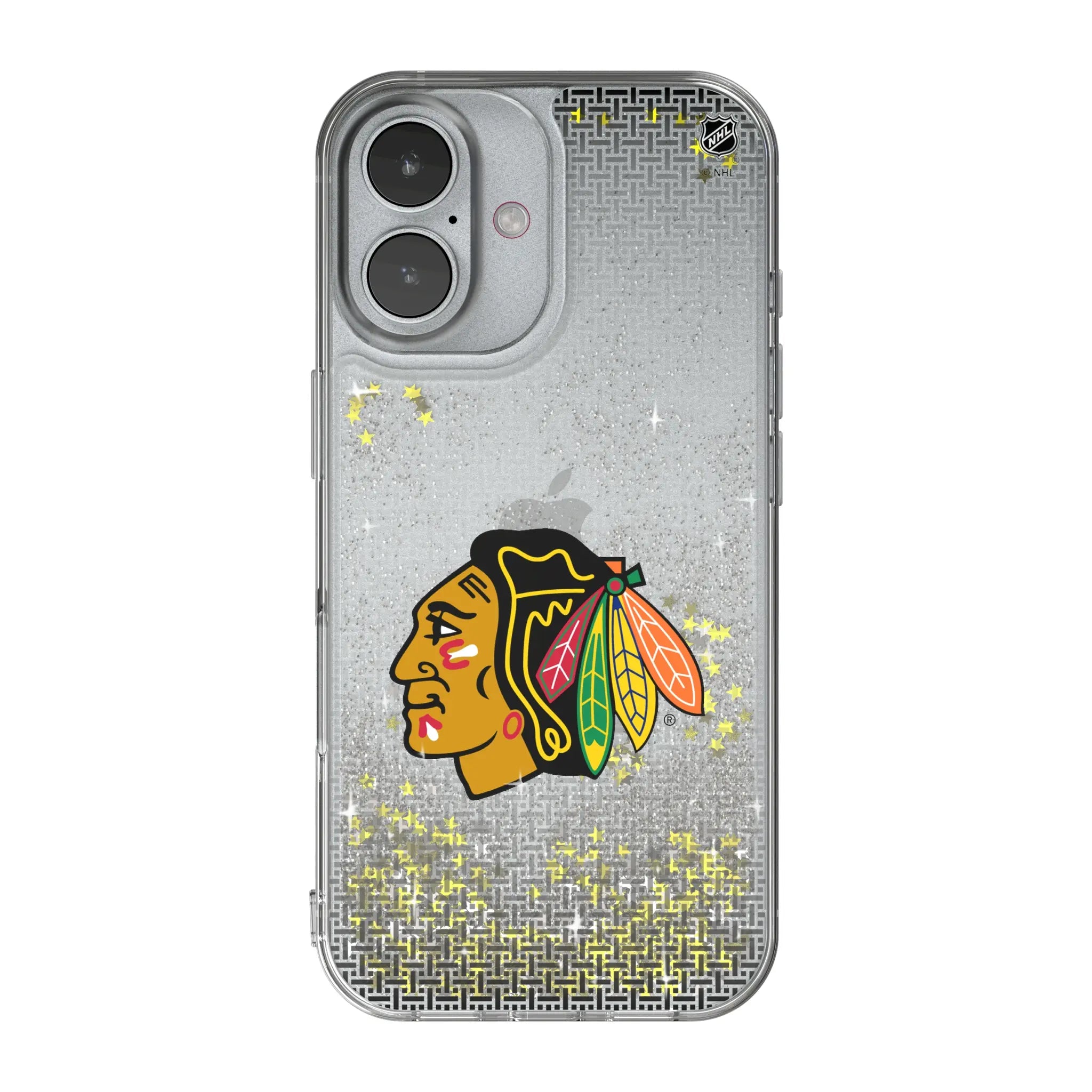 Chicago Blackhawks Linen Glitter Phone Case