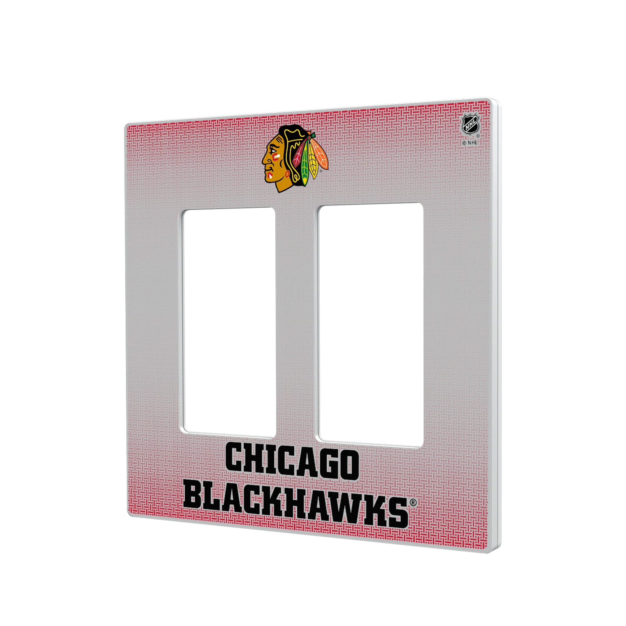 Chicago Blackhawks Linen Hidden-Screw Light Switch Plate
