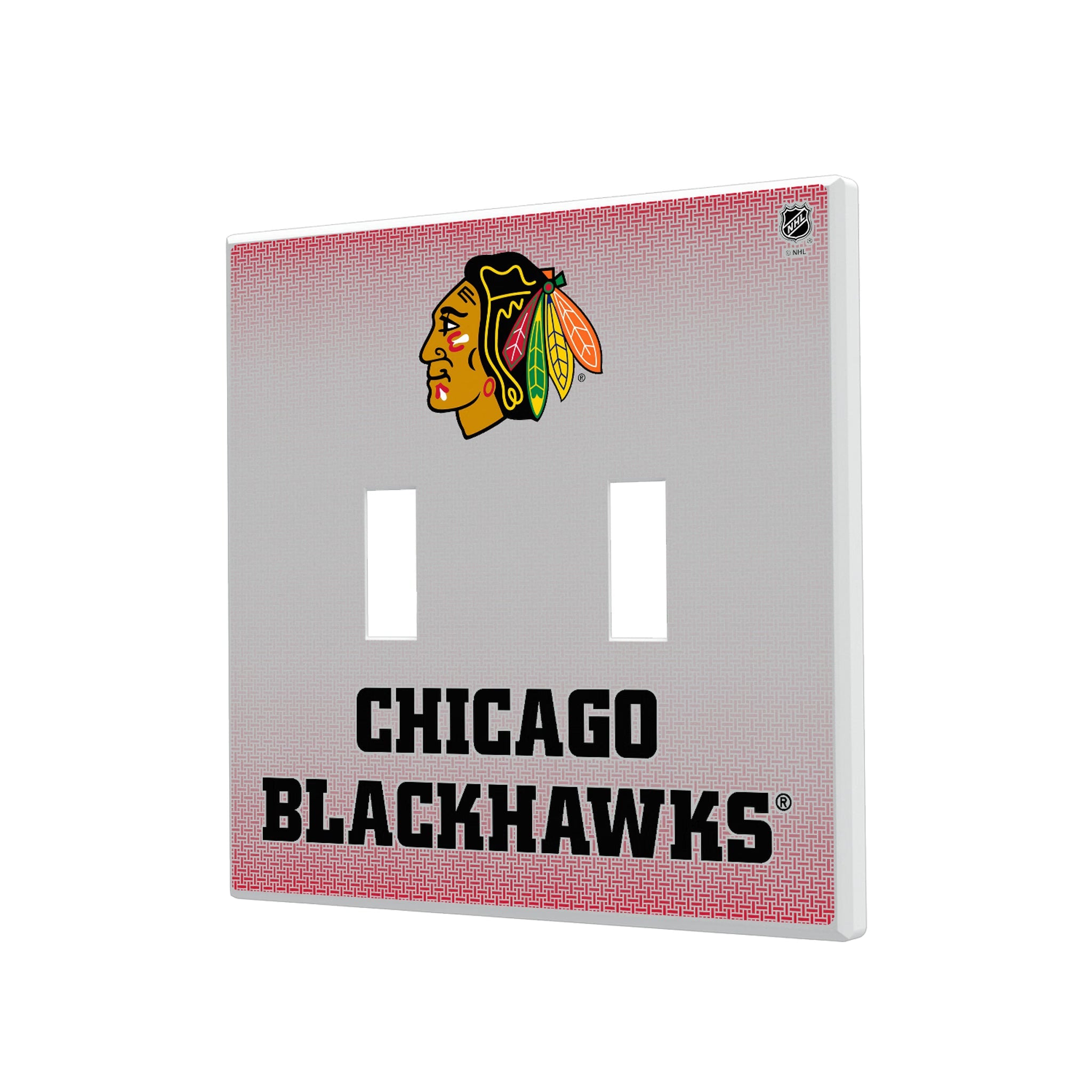 Chicago Blackhawks Linen Hidden-Screw Light Switch Plate