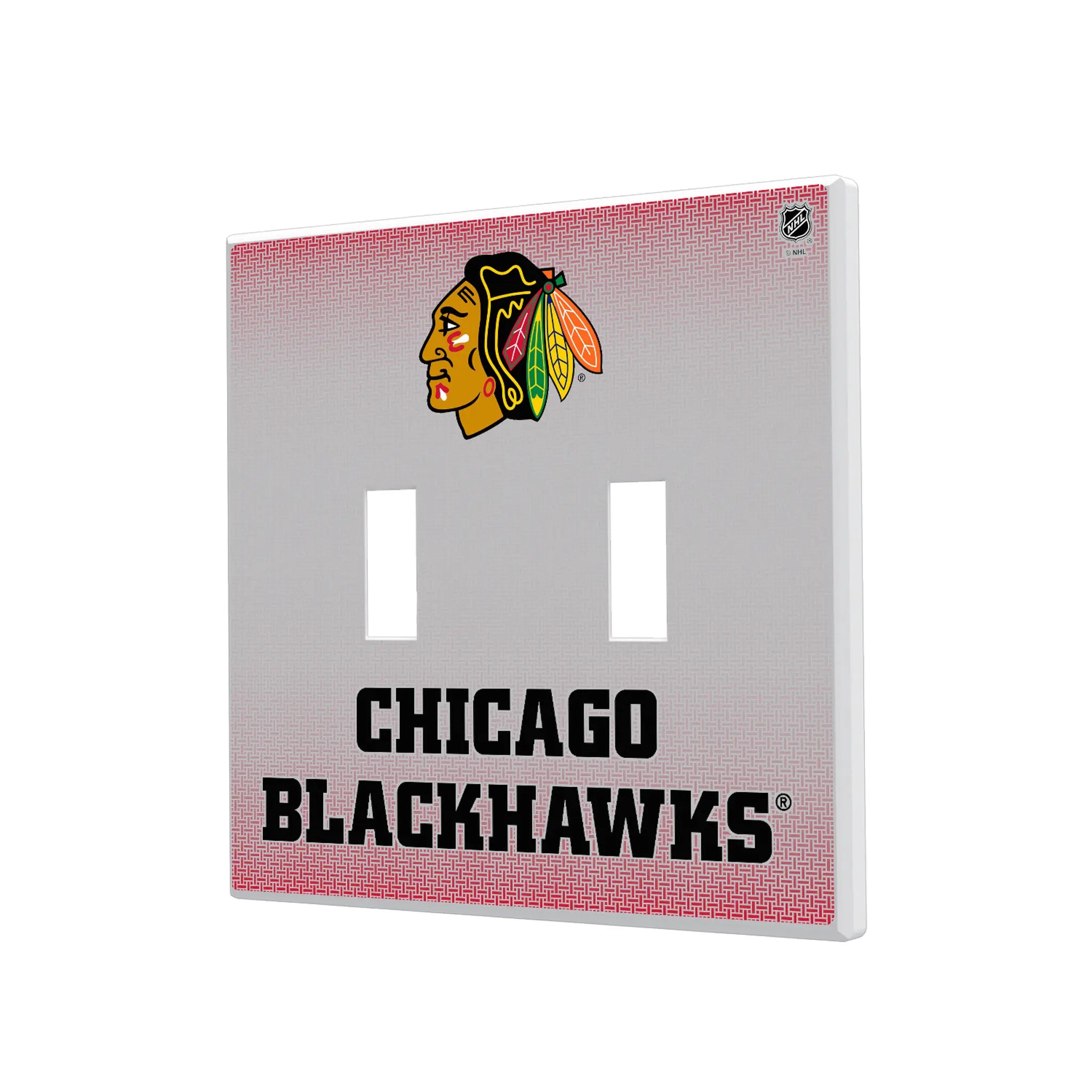 Chicago Blackhawks Linen Hidden-Screw Light Switch Plate