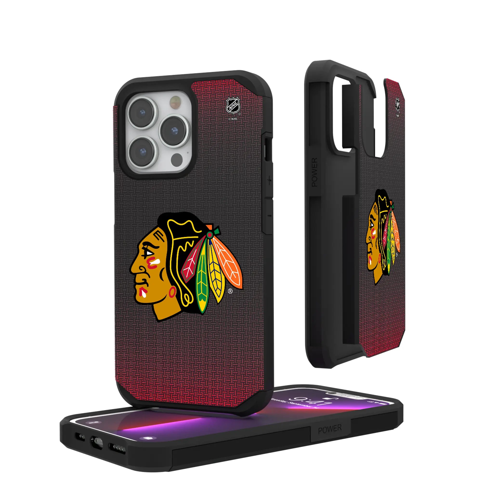 Chicago Blackhawks Linen Rugged Phone Case