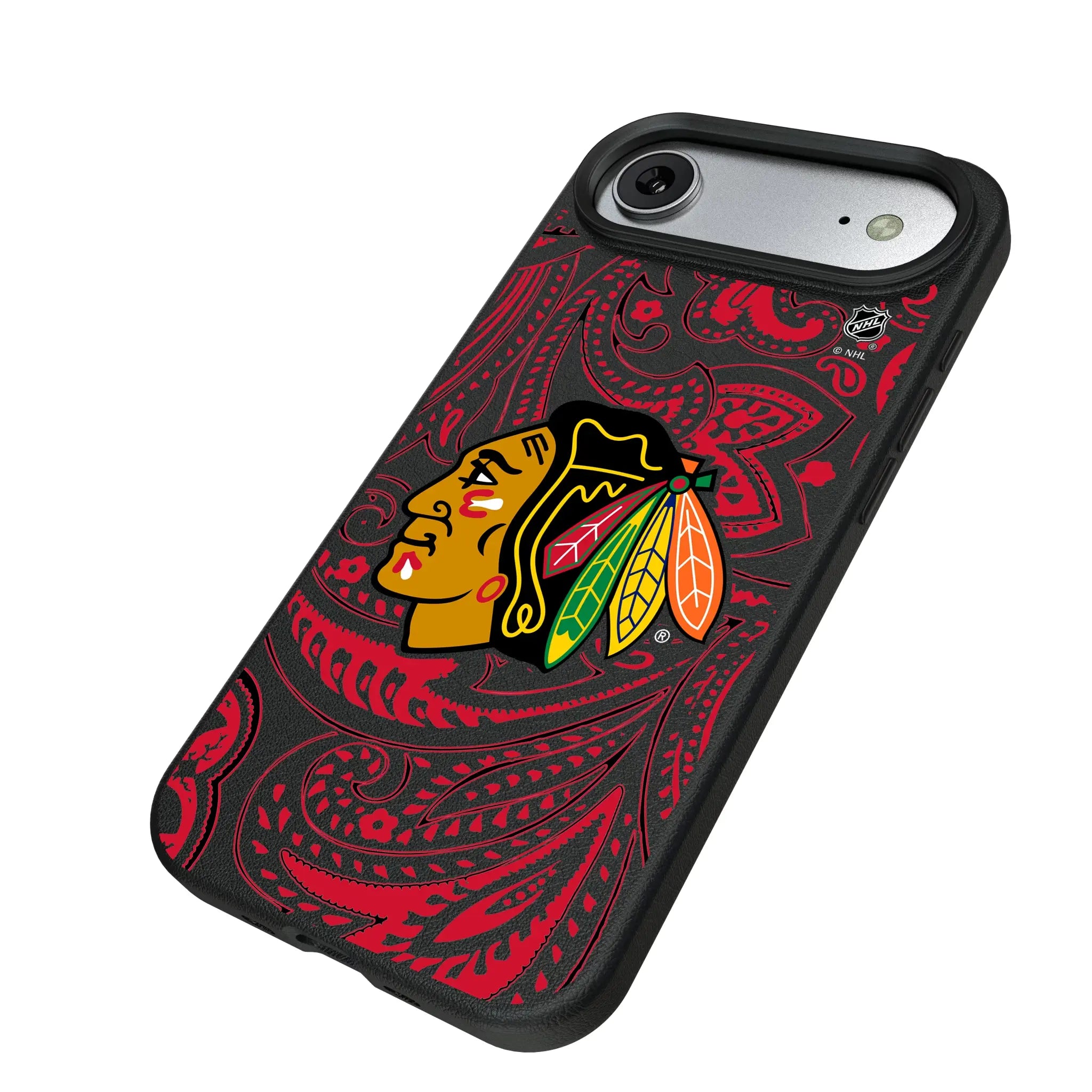 Chicago Blackhawks Paisley MagSafe Compatible Phone Case for Apple iPhone