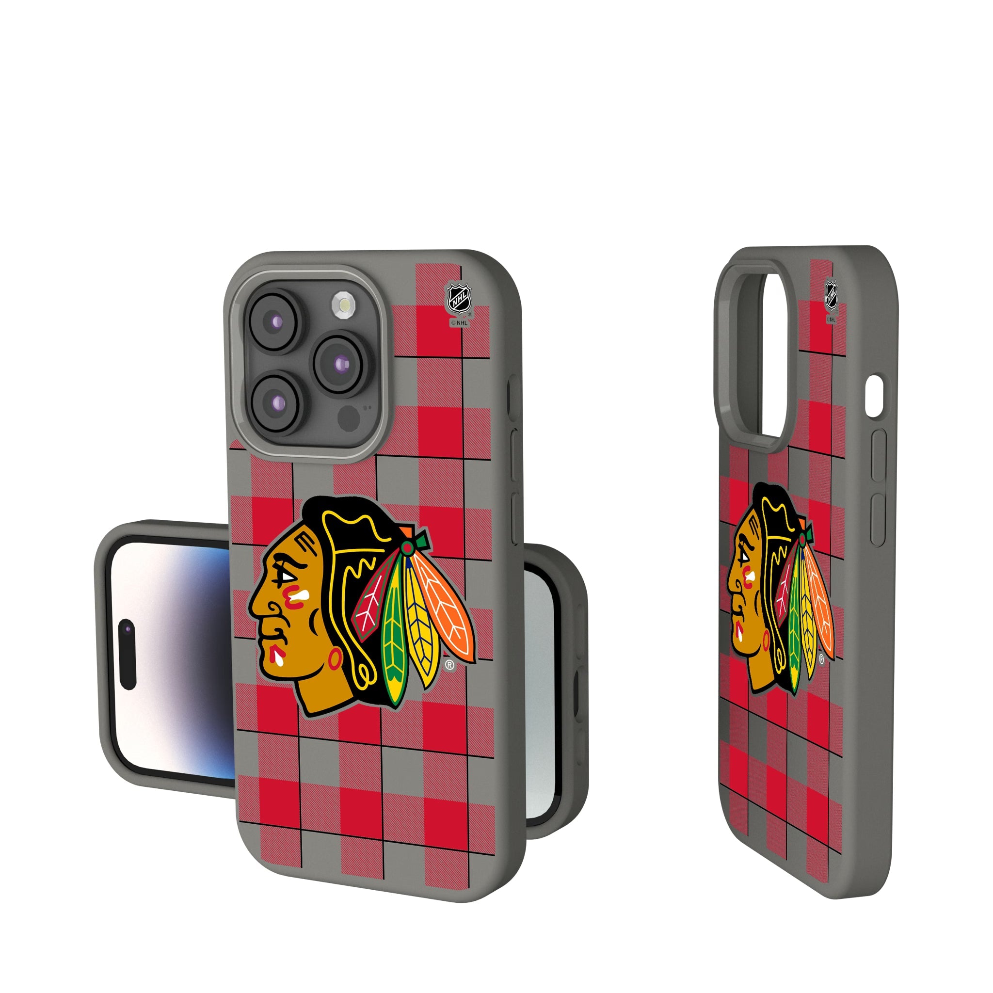 Chicago Blackhawks Plaid Soft Touch Phone Case - Sports Gifts, Sports Memorabilia, Sports Collectibles, Fan Shop