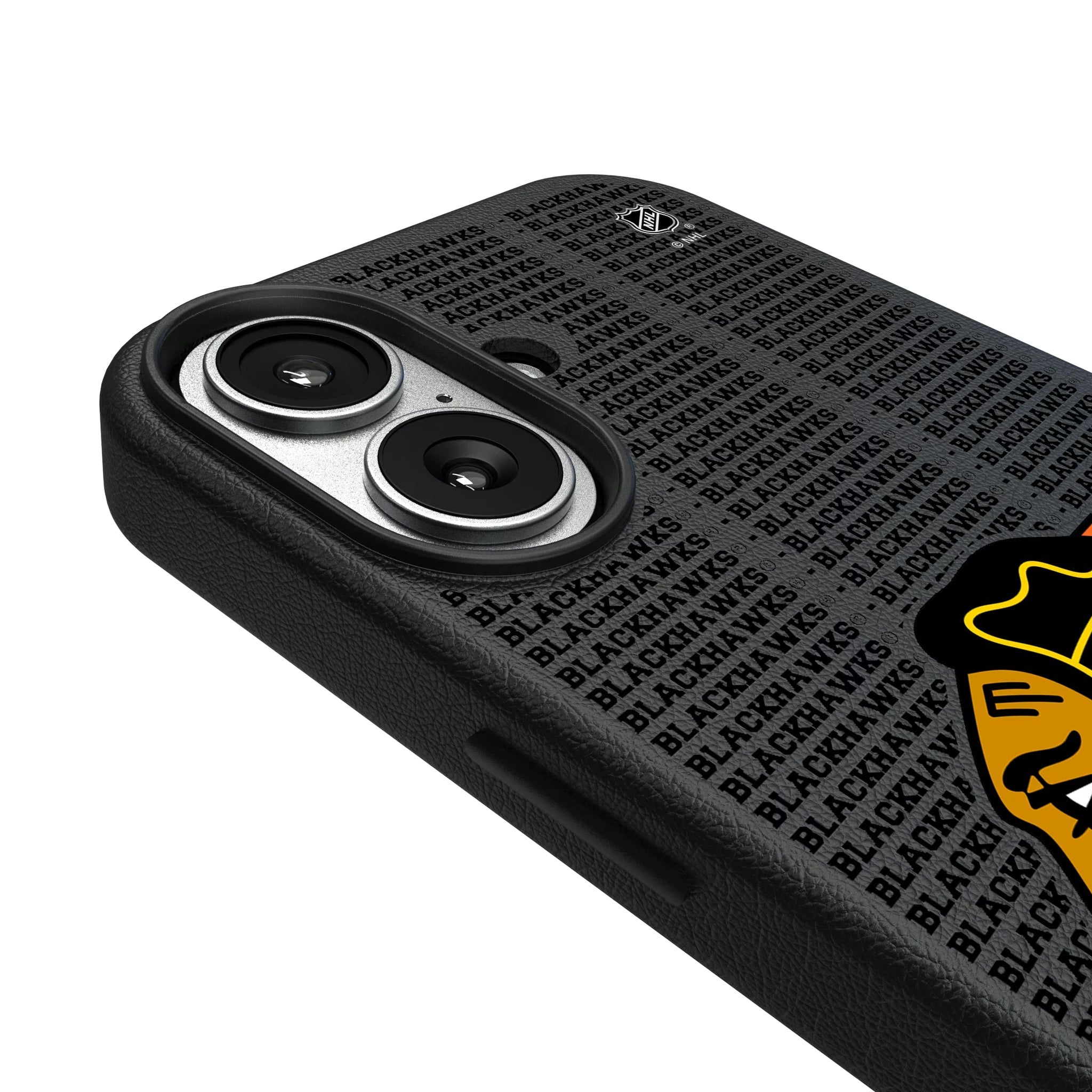 Chicago Blackhawks Text Backdrop MagSafe Compatible Phone Case for Apple iPhone - Sports Gifts, Sports Memorabilia, Sports Collectibles, Fan Shop