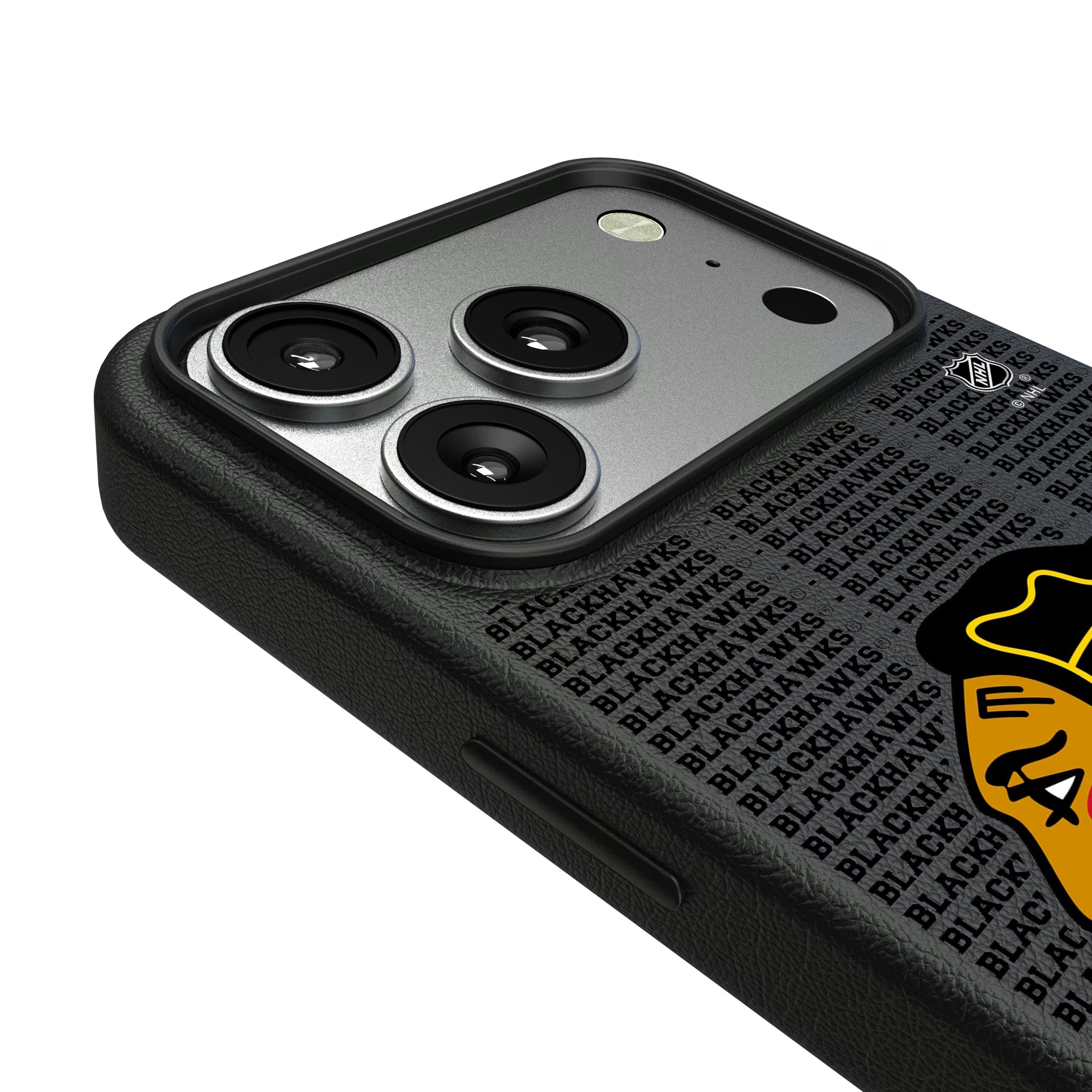 Chicago Blackhawks Text Backdrop MagSafe Compatible Phone Case for Apple iPhone - Sports Gifts, Sports Memorabilia, Sports Collectibles, Fan Shop