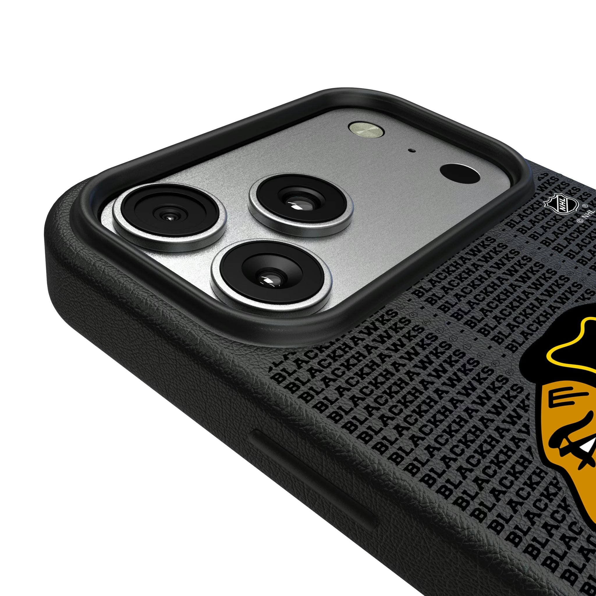 Chicago Blackhawks Text Backdrop MagSafe Compatible Phone Case for Apple iPhone - Sports Gifts, Sports Memorabilia, Sports Collectibles, Fan Shop
