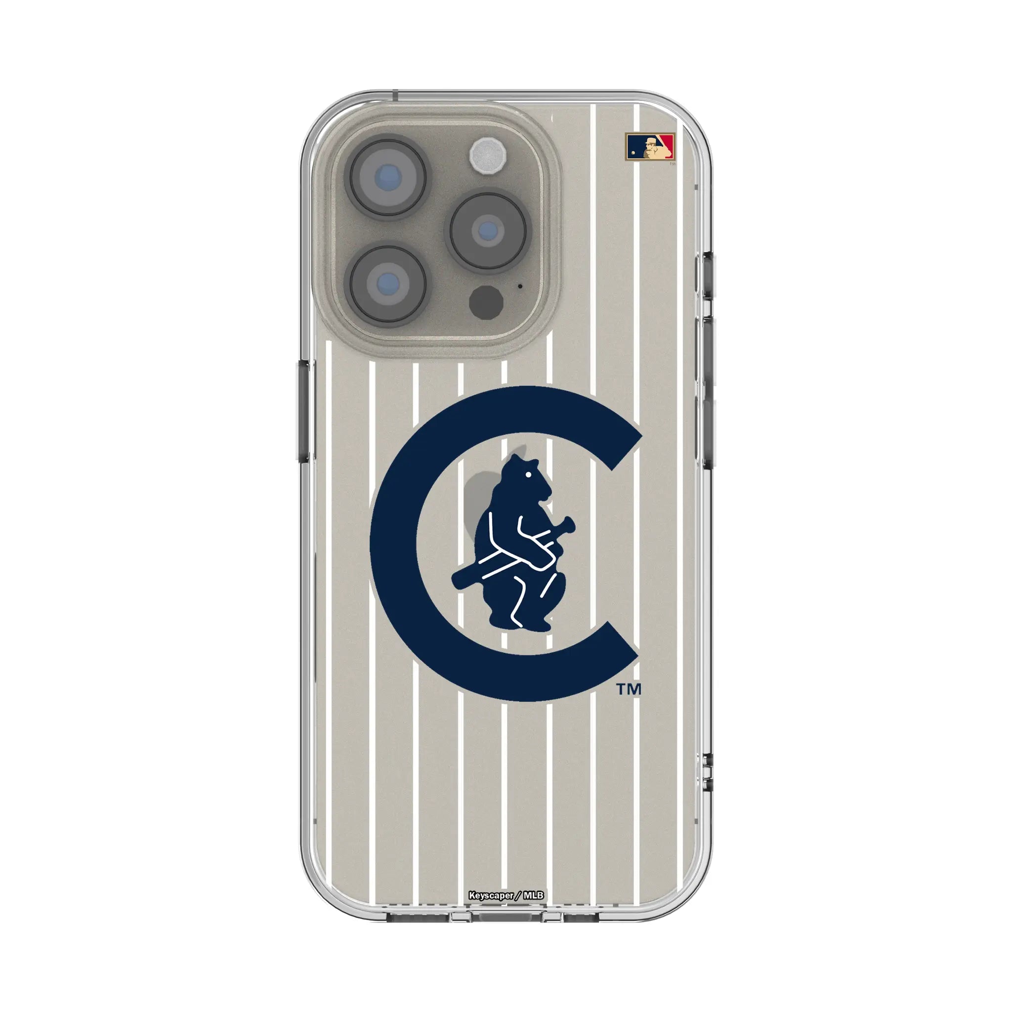 Chicago Cubs 1911-1912 - Cooperstown Collection Pinstripe Clear Phone Case for Apple iPhone