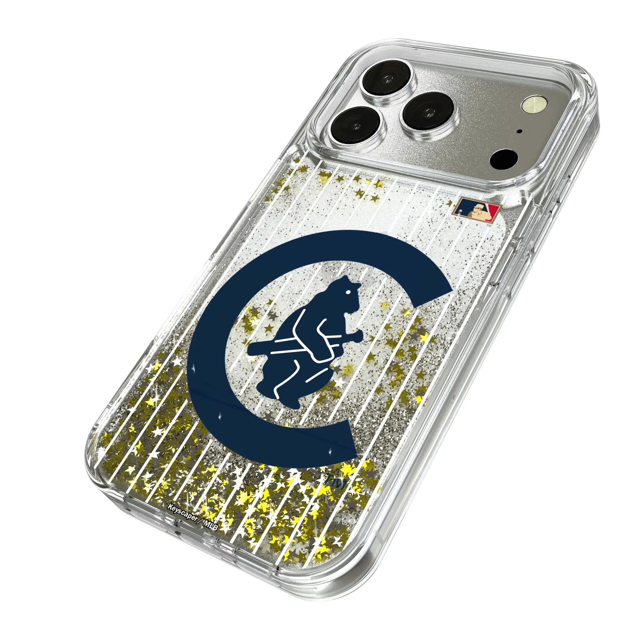 Chicago Cubs 1911-1912 - Cooperstown Collection Pinstripe Glitter Phone Case