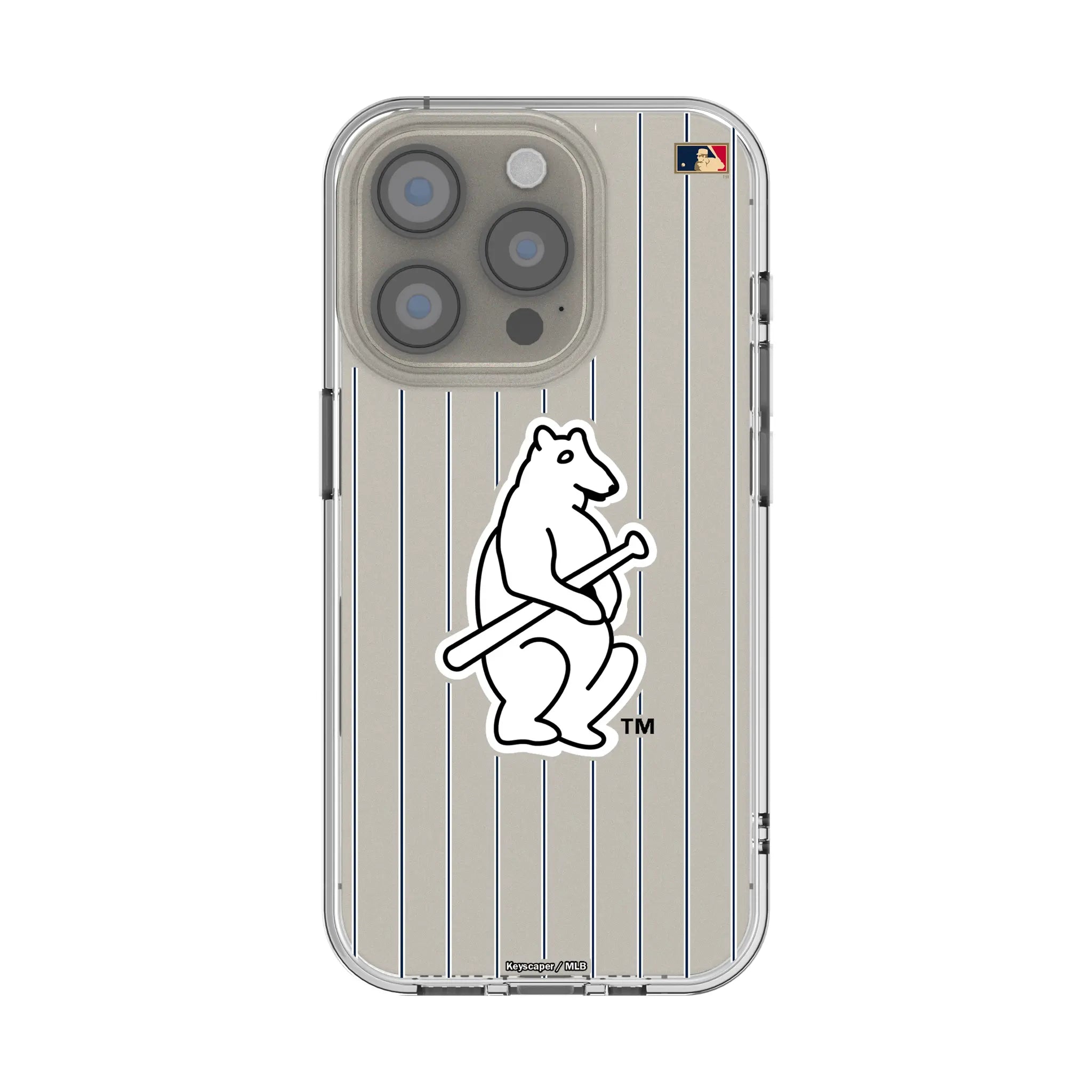 Chicago Cubs 1914 - Cooperstown Collection Pinstripe Clear Phone Case for Apple iPhone