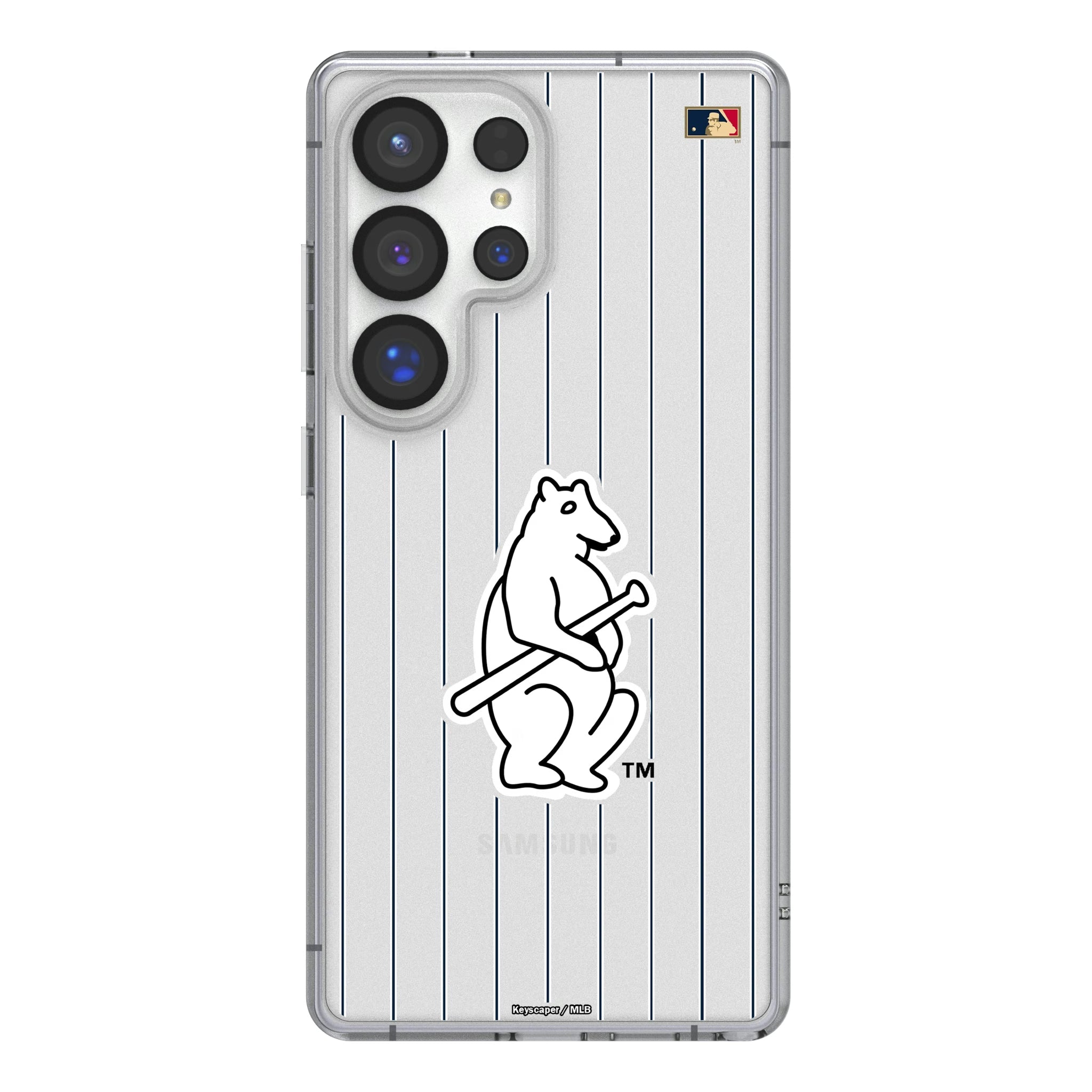 Chicago Cubs 1914 - Cooperstown Collection Pinstripe Clear Phone Case for Samsung Galaxy - Sports Gifts, Sports Memorabilia, Sports Collectibles, Fan Shop