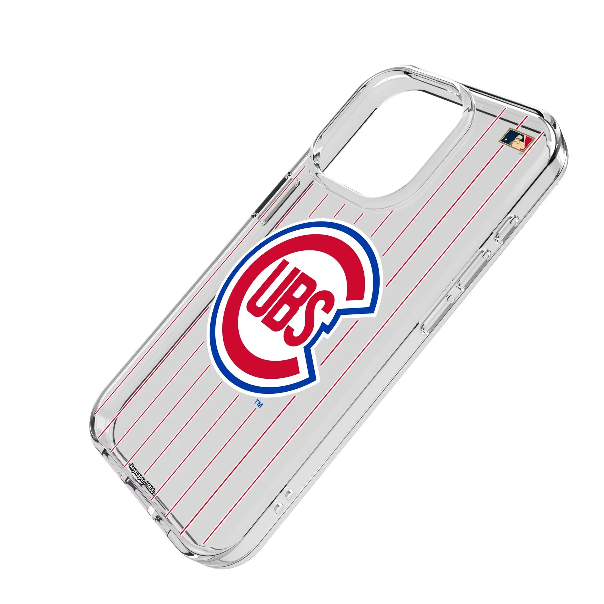 Chicago Cubs 1948-1956 - Cooperstown Collection Pinstripe Clear Phone Case for Apple iPhone