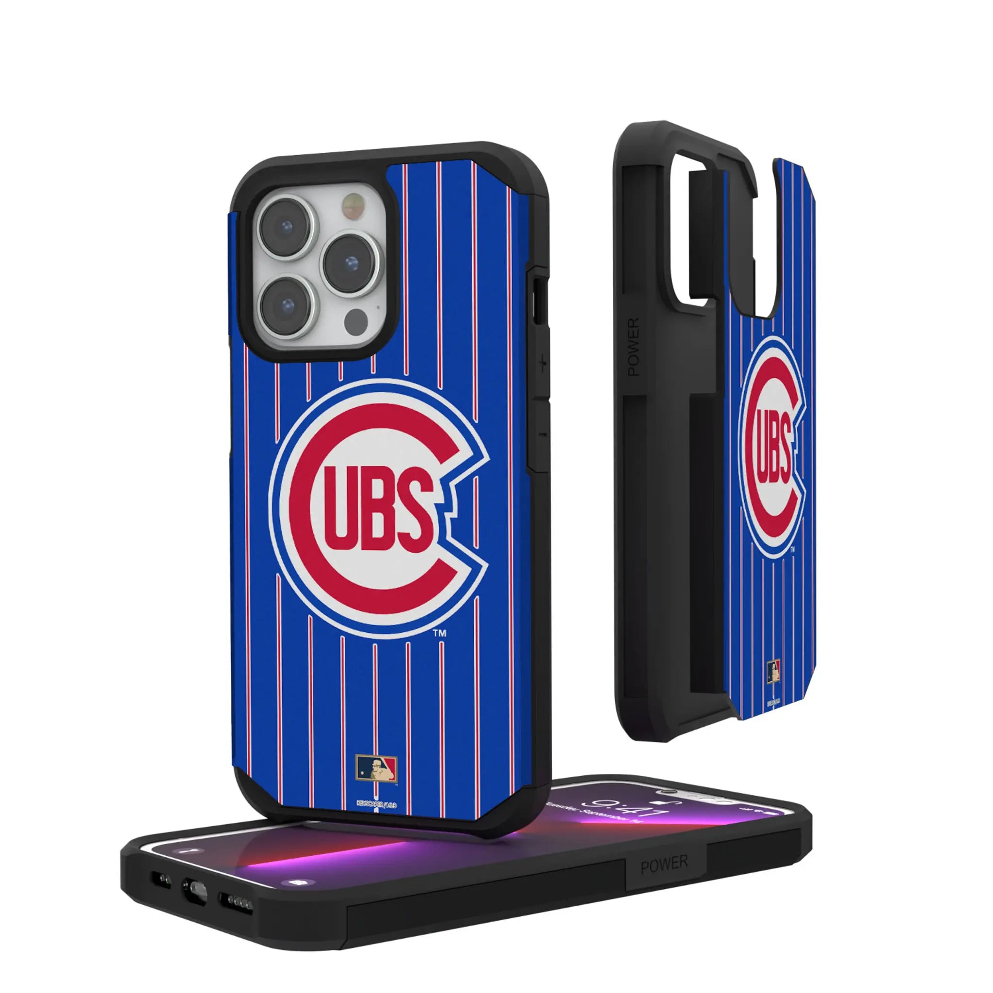 Chicago Cubs 1948-1956 - Cooperstown Collection Pinstripe Rugged Phone Case