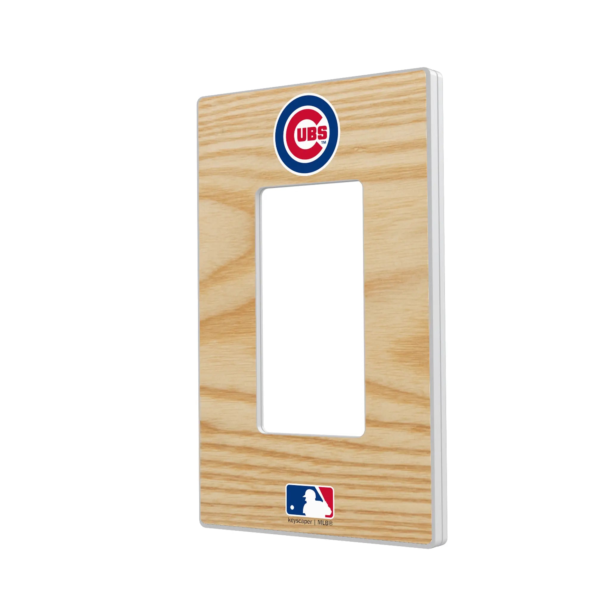 Chicago Cubs Baseball Bat Hidden-Screw Light Switch Plate