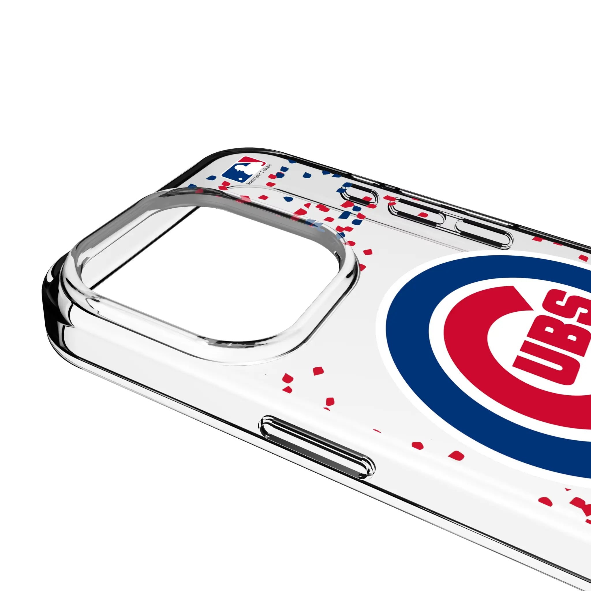 Chicago Cubs Confetti Clear Phone Case for Apple iPhone