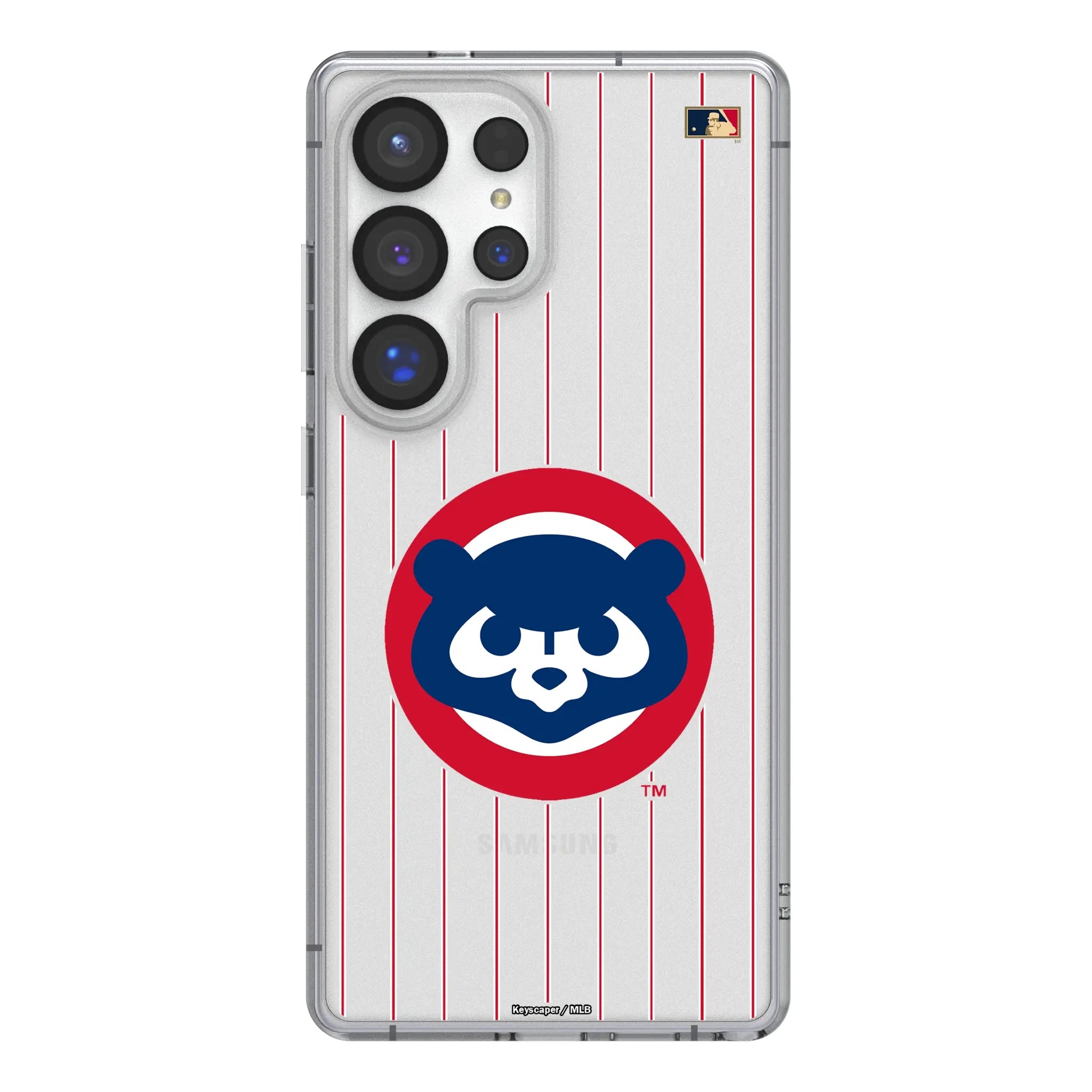 Chicago Cubs Home 1979-1993 - Cooperstown Collection Pinstripe Clear Phone Case for Samsung Galaxy