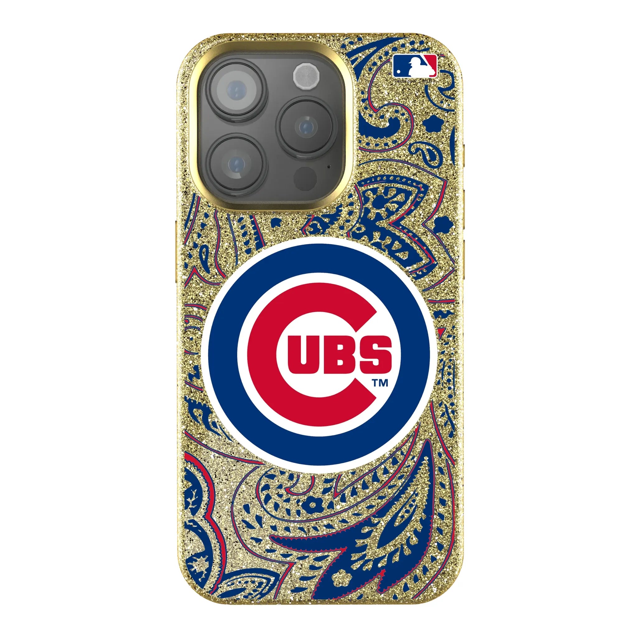 Chicago Cubs Paisley Bling Phone Case
