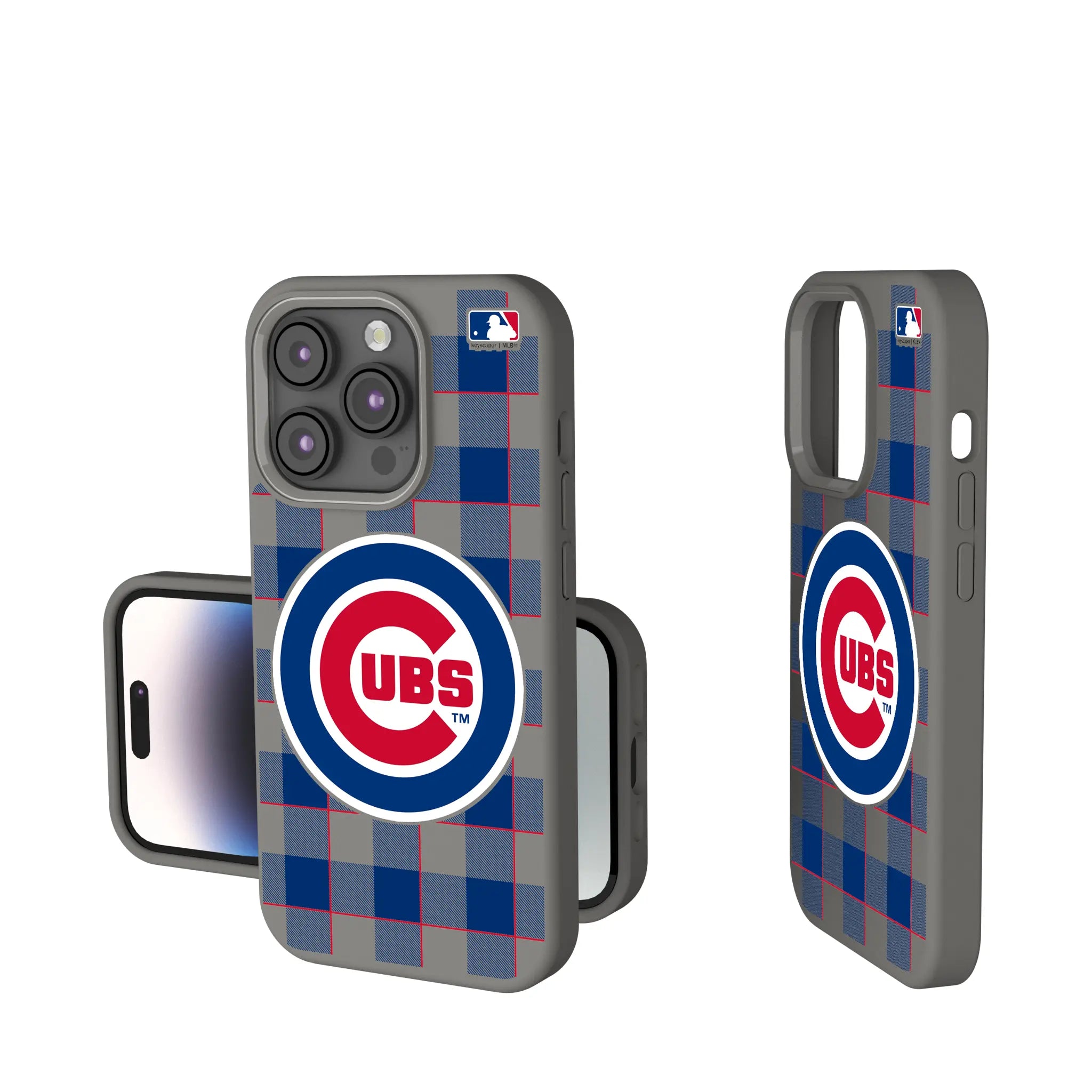 Chicago Cubs Plaid Soft Touch Phone Case