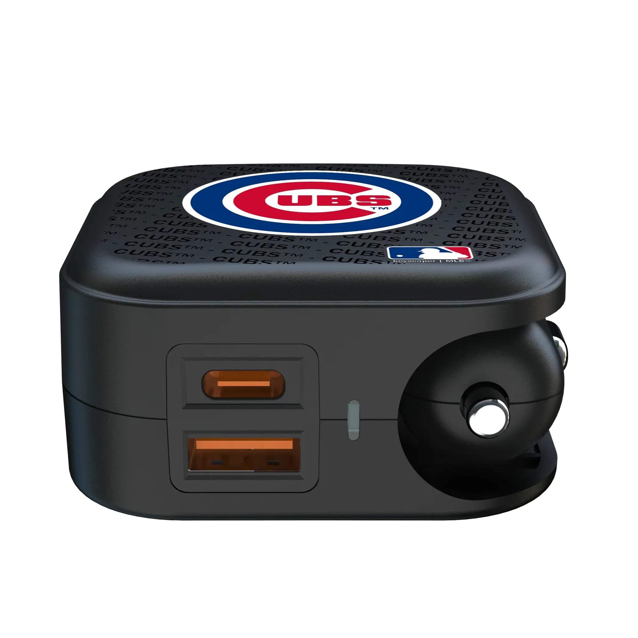 Chicago Cubs Text Backdrop 2 in 1 USB A/C Charger