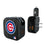 Chicago Cubs Text Backdrop 2 in 1 USB A/C Charger