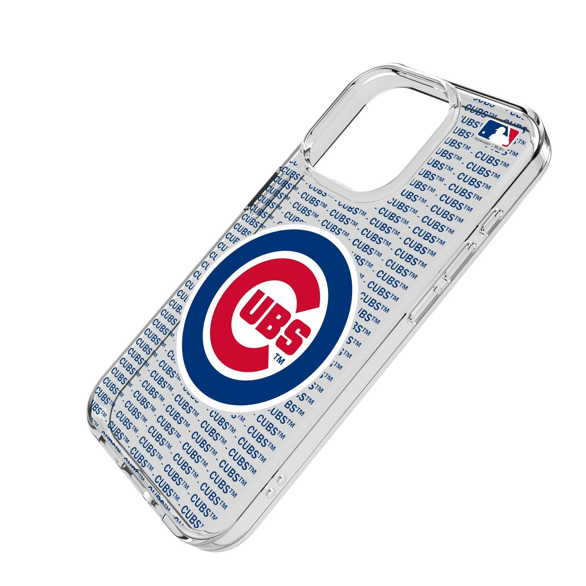 Chicago Cubs Text Backdrop Clear Phone Case for Apple iPhone
