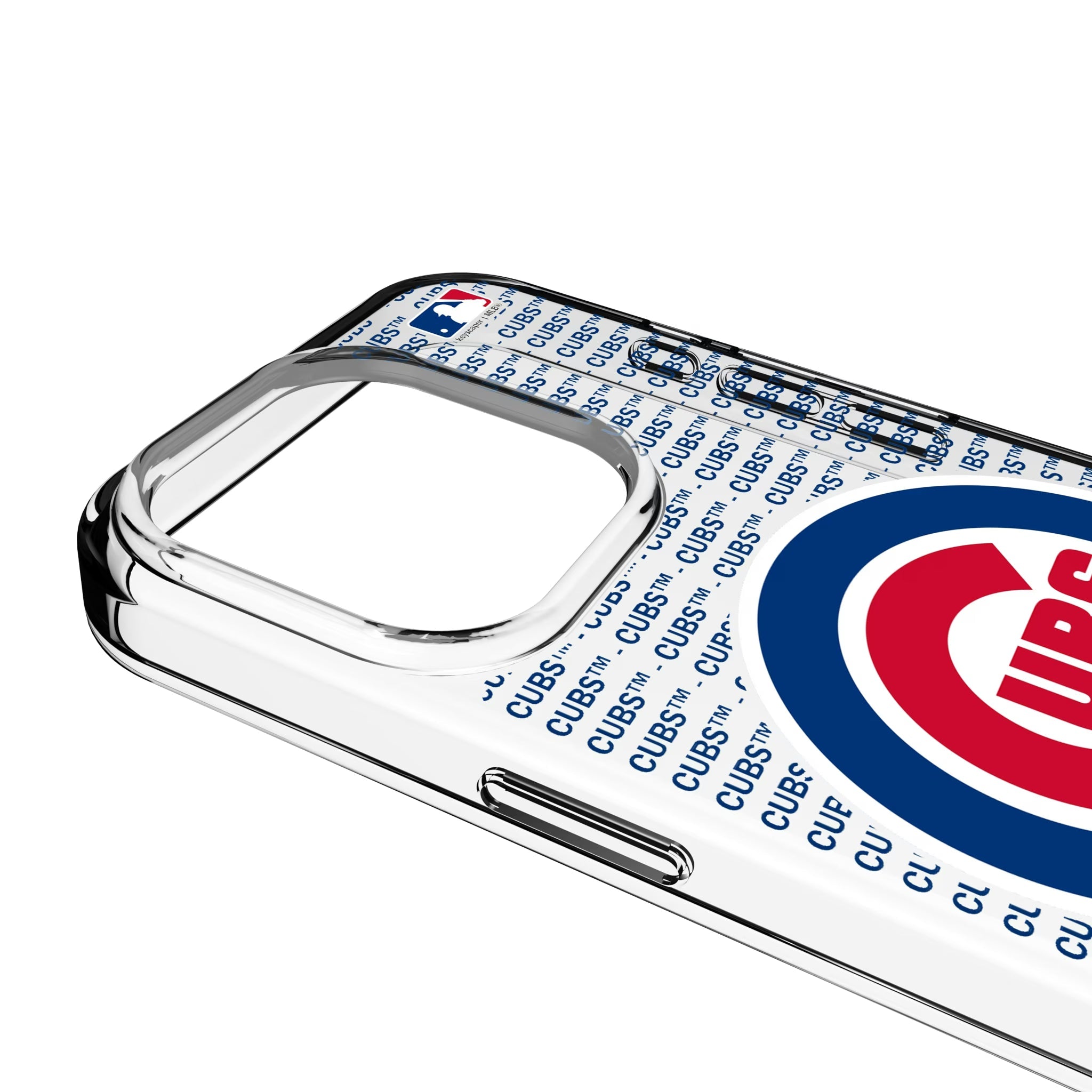 Chicago Cubs Text Backdrop Clear Phone Case for Apple iPhone