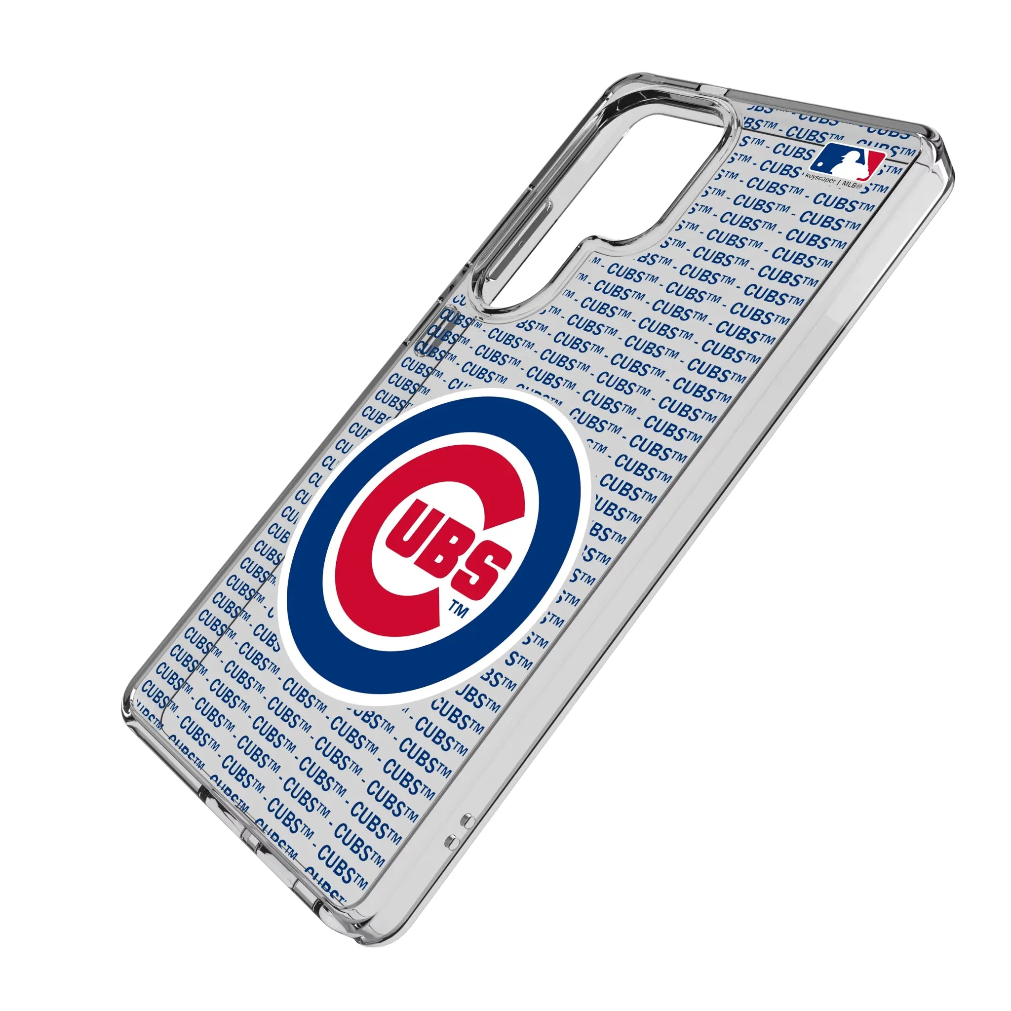 Chicago Cubs Text Backdrop Clear Phone Case for Samsung Galaxy