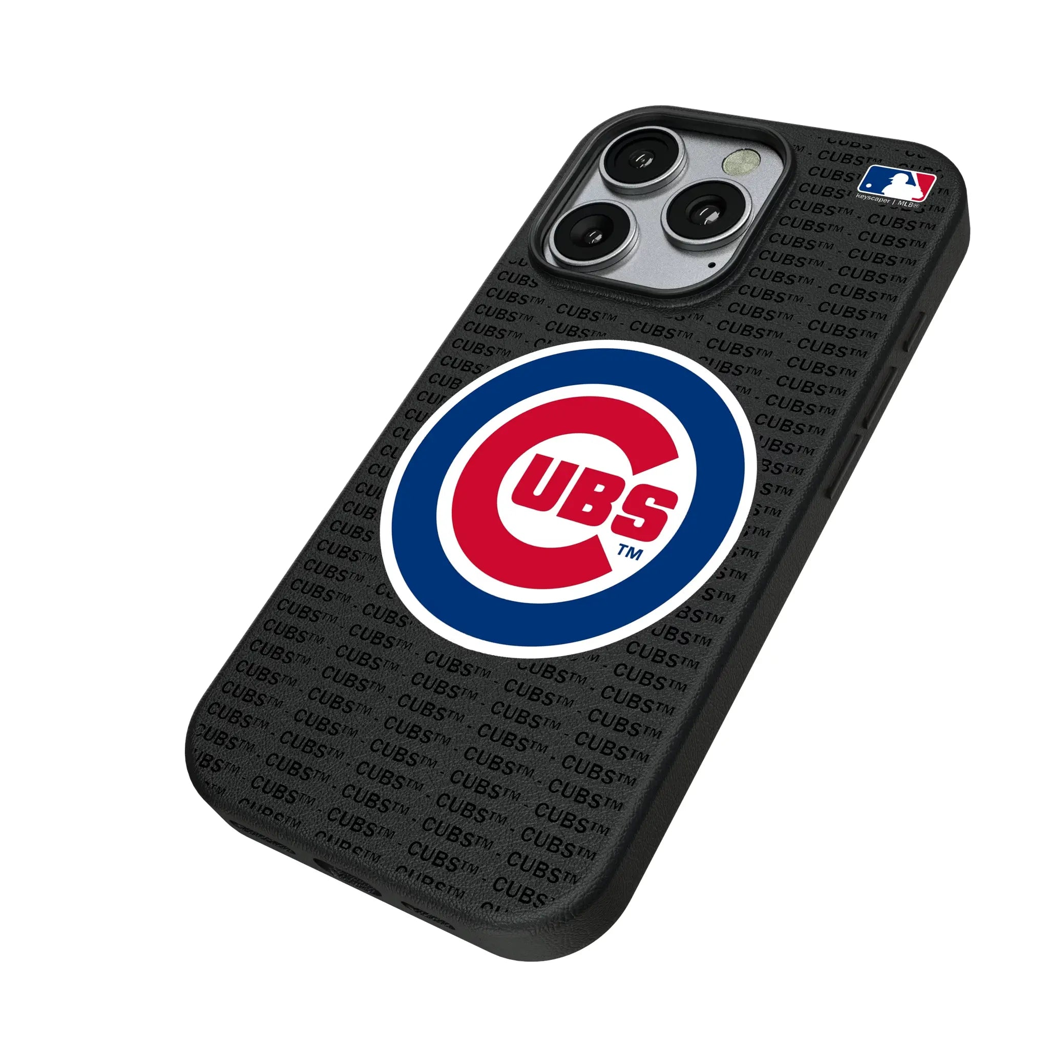 Chicago Cubs Text Backdrop MagSafe Compatible Phone Case for Apple iPhone