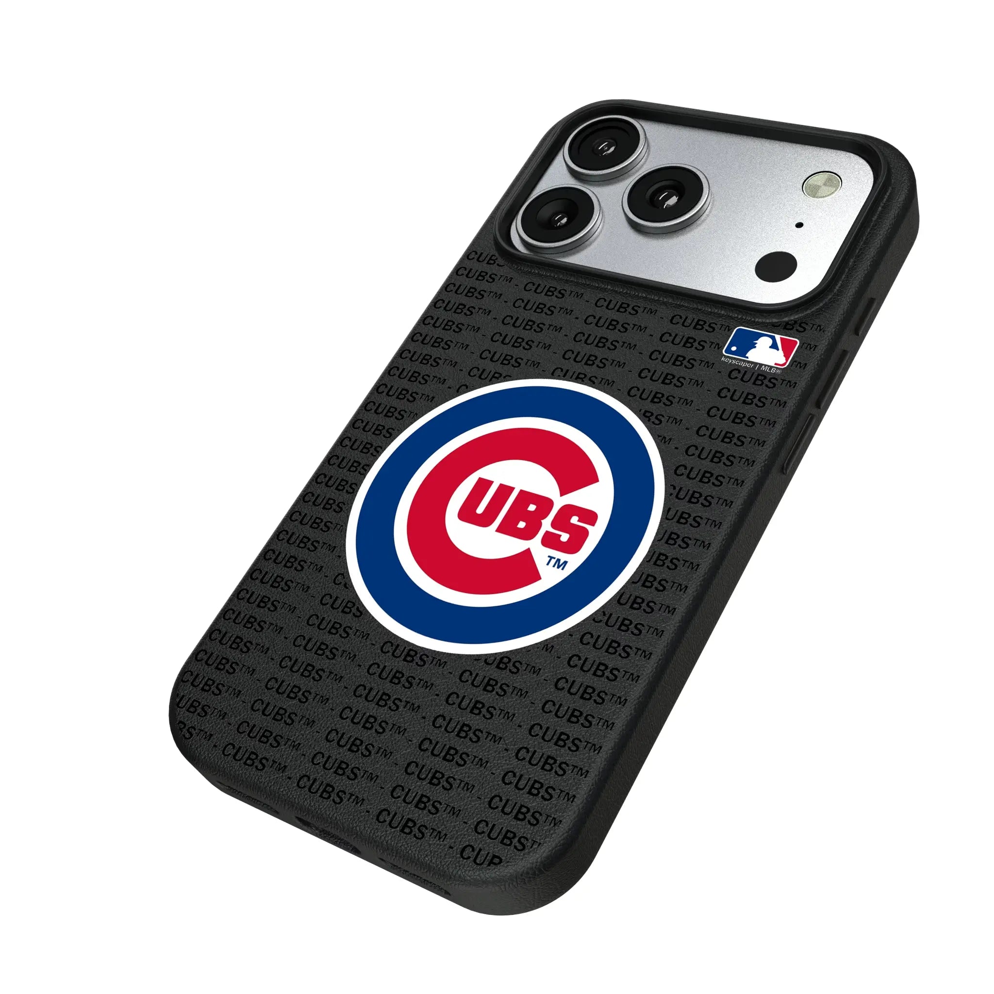 Chicago Cubs Text Backdrop MagSafe Compatible Phone Case for Apple iPhone