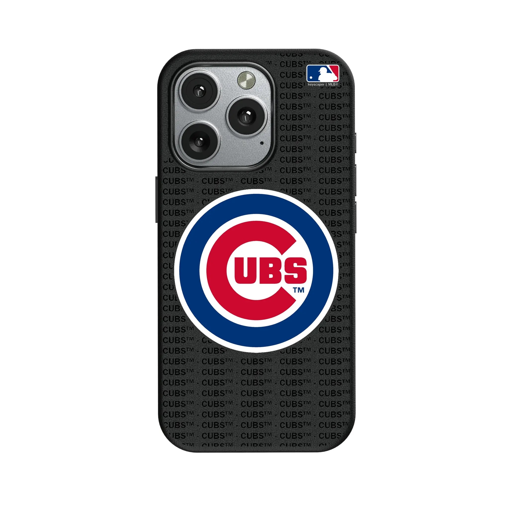 Chicago Cubs Text Backdrop MagSafe Compatible Phone Case for Apple iPhone