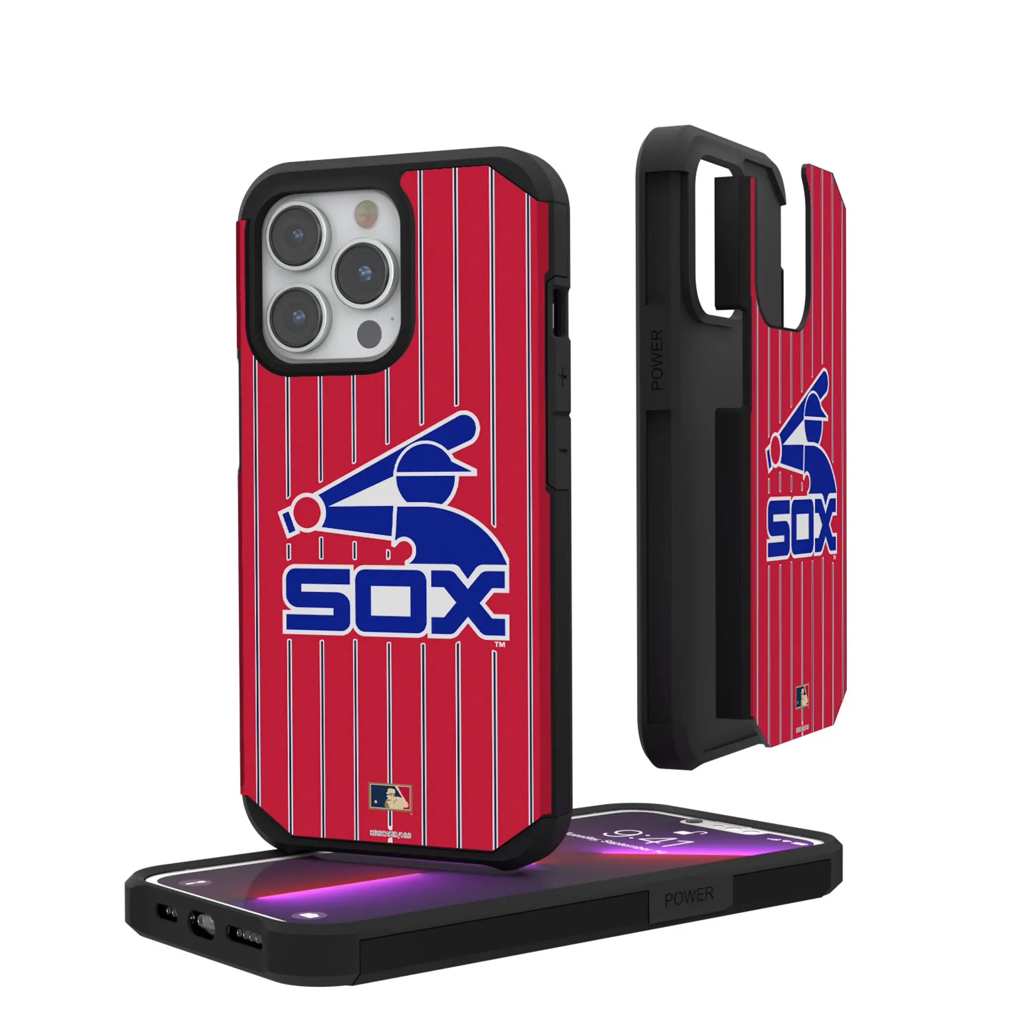 Chicago White Sox 1976-1981 - Cooperstown Collection Pinstripe Rugged Phone Case