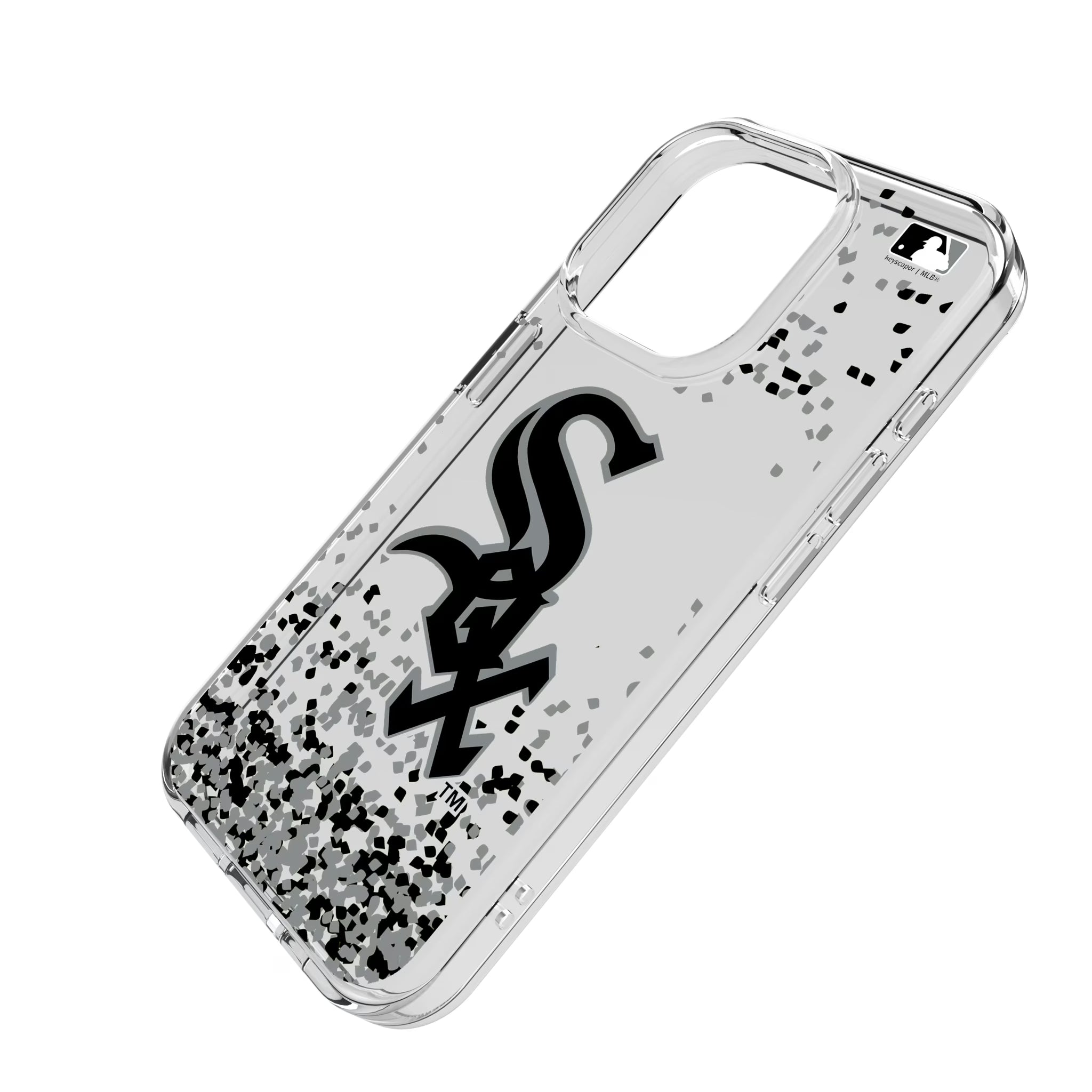 Chicago White Sox Confetti Clear Phone Case for Apple iPhone - Sports Gifts, Sports Memorabilia, Sports Collectibles, Fan Shop