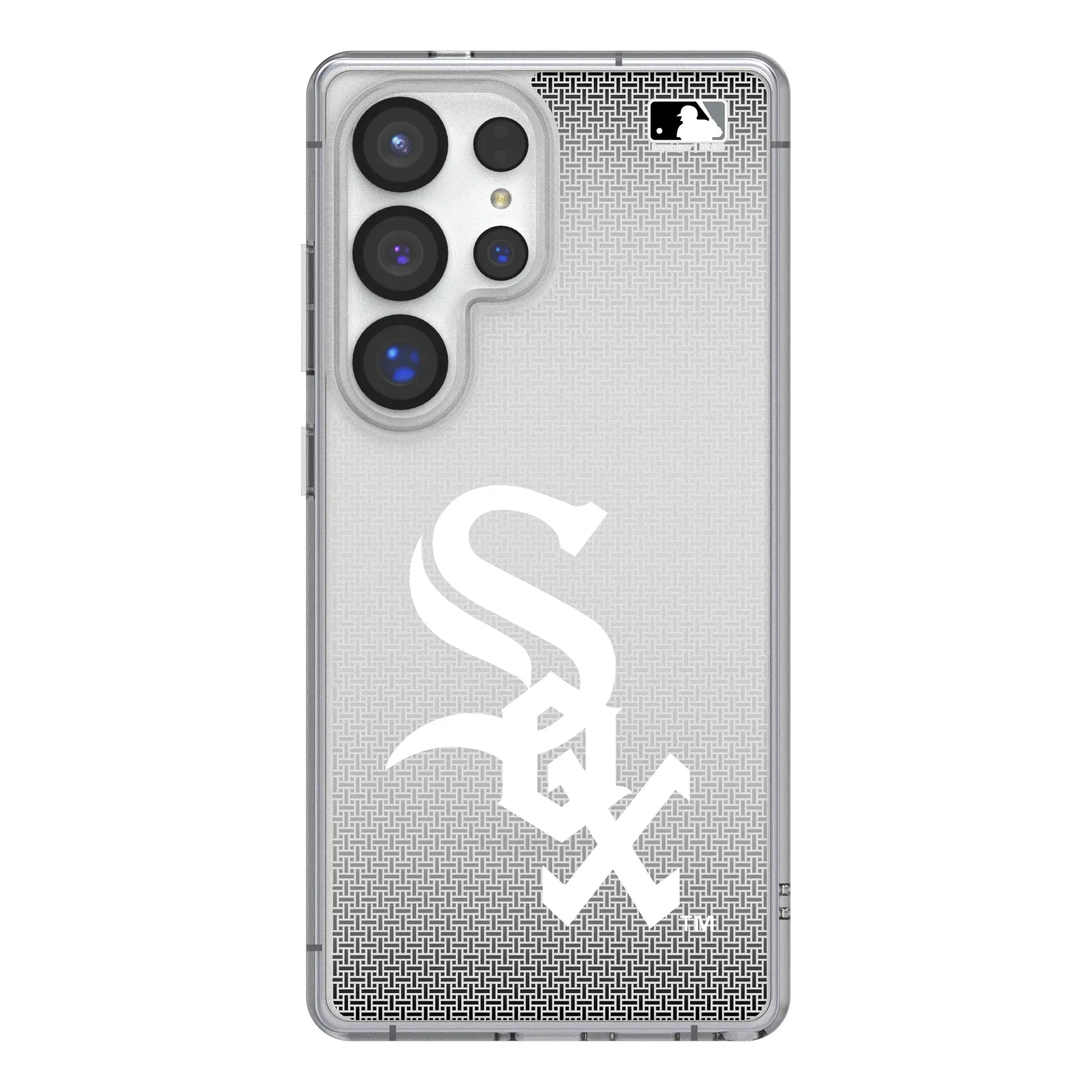 Chicago White Sox Linen Clear Phone Case for Samsung Galaxy