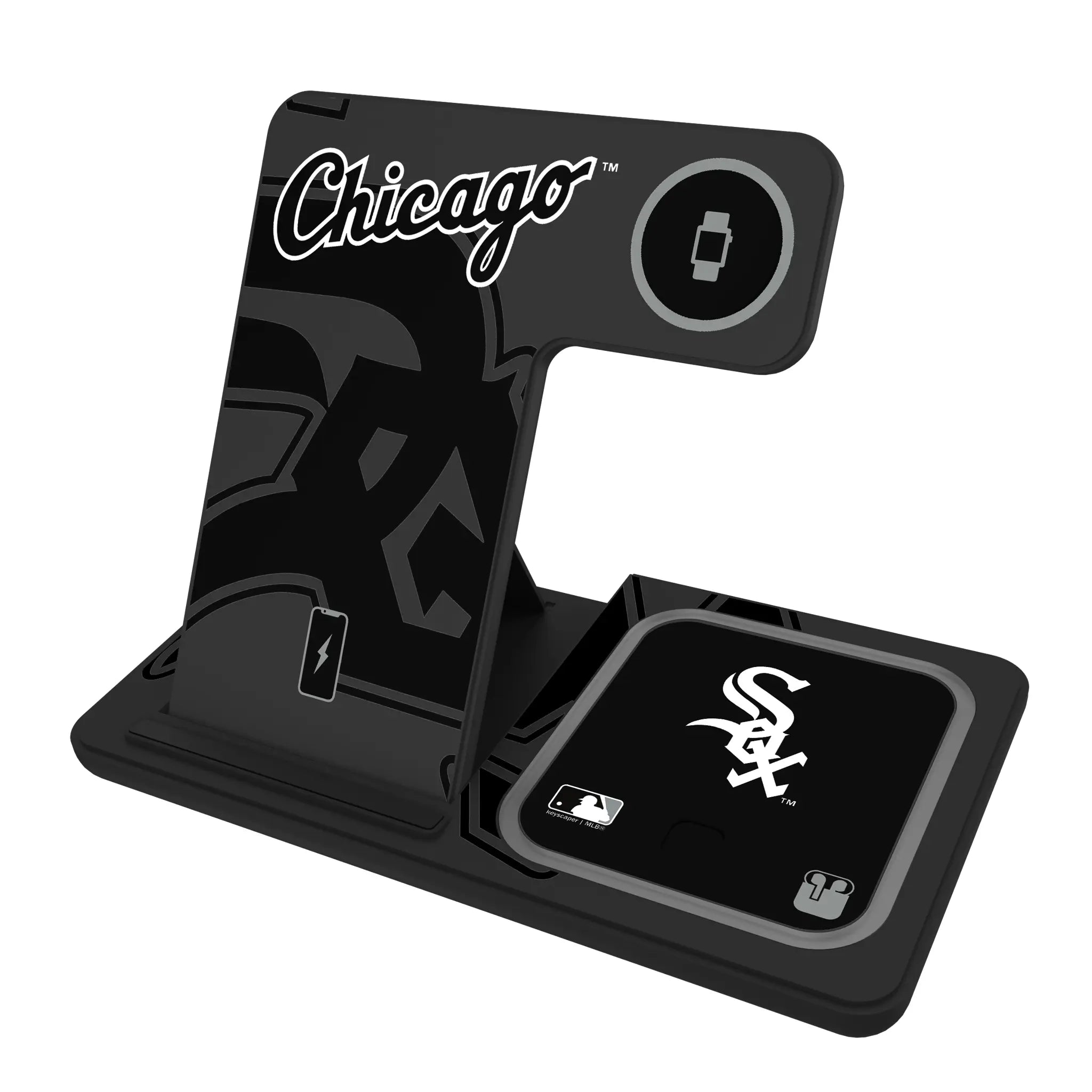 Chicago White Sox Monocolor Tilt 3 in 1 Charging Station