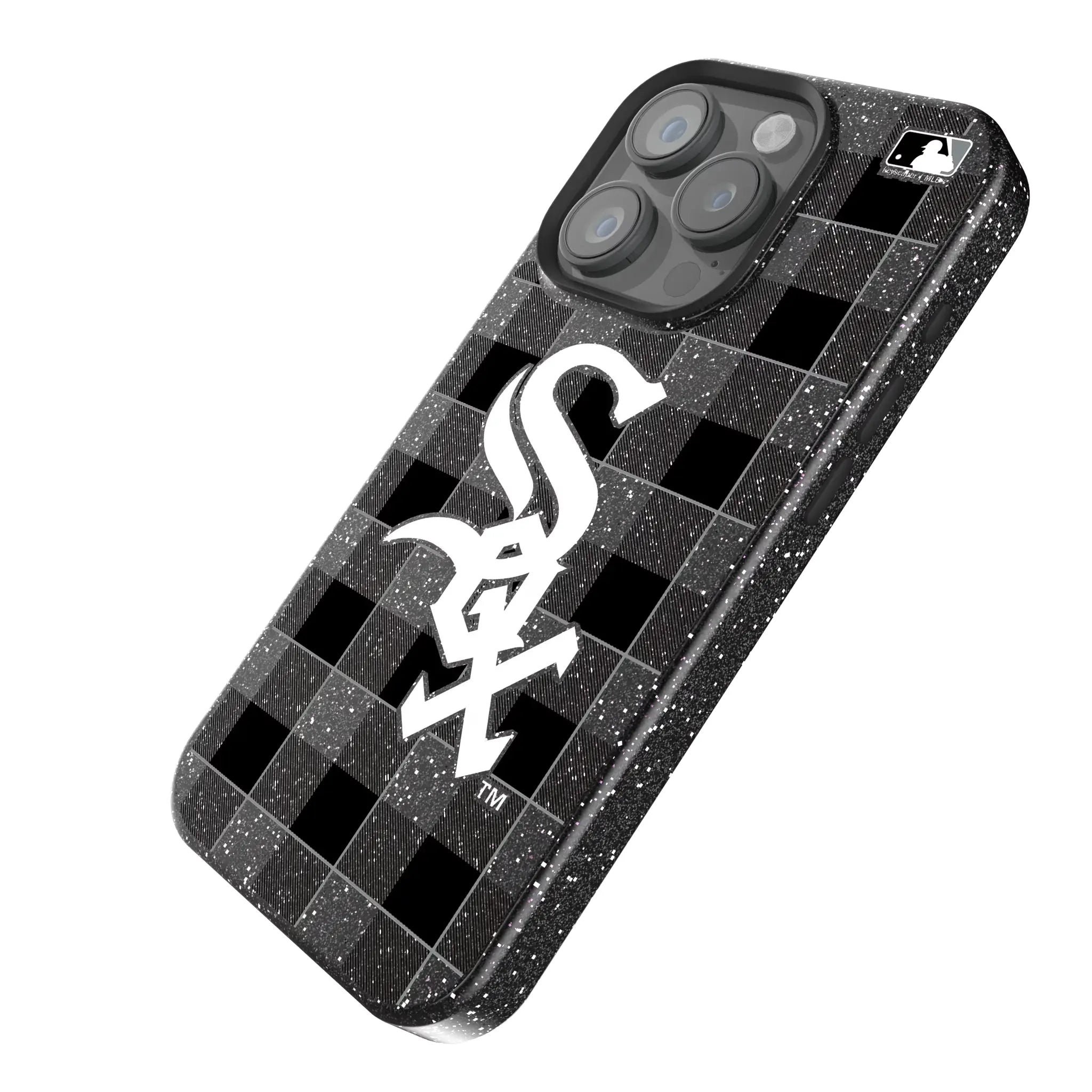 Chicago White Sox Plaid Bling Phone Case