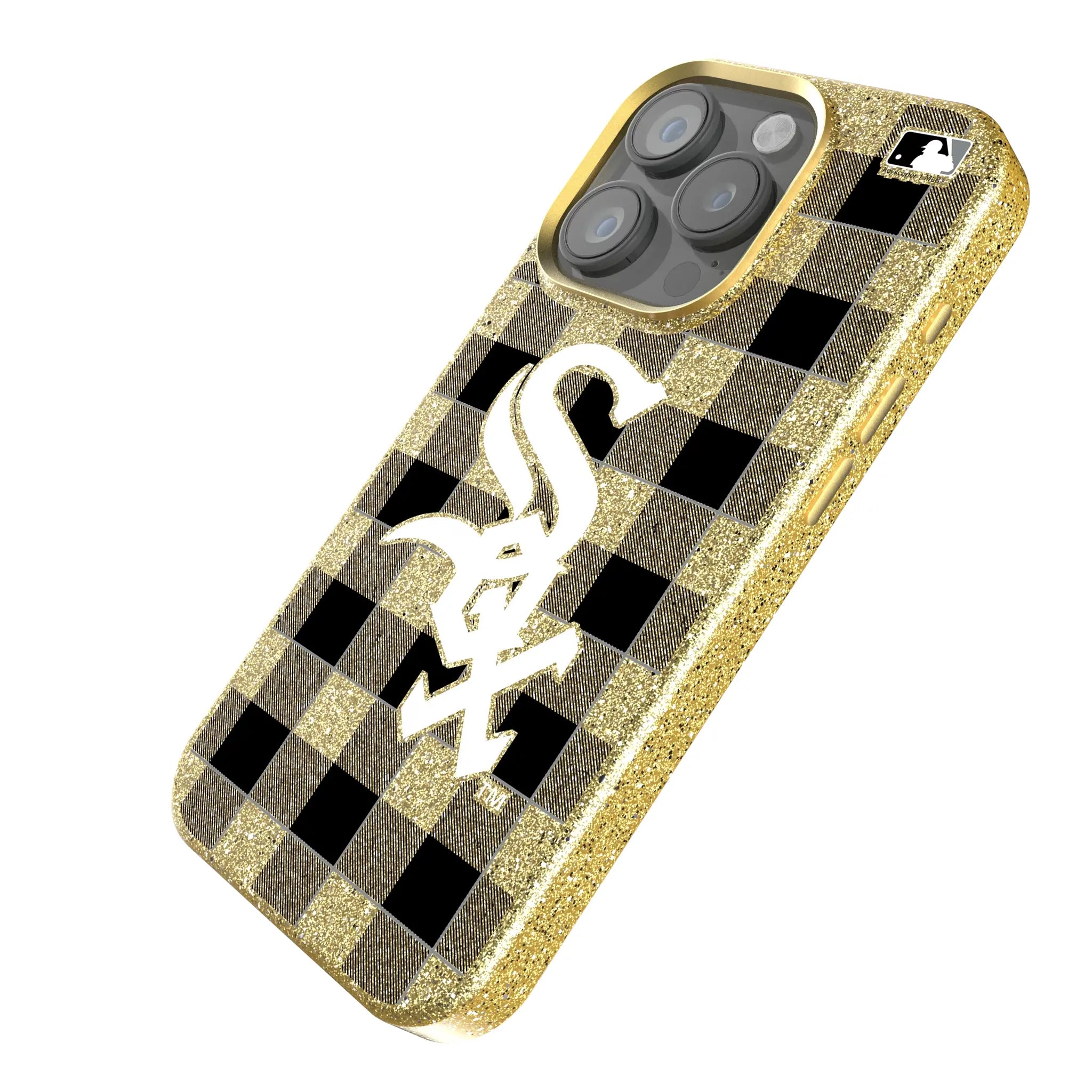 Chicago White Sox Plaid Bling Phone Case