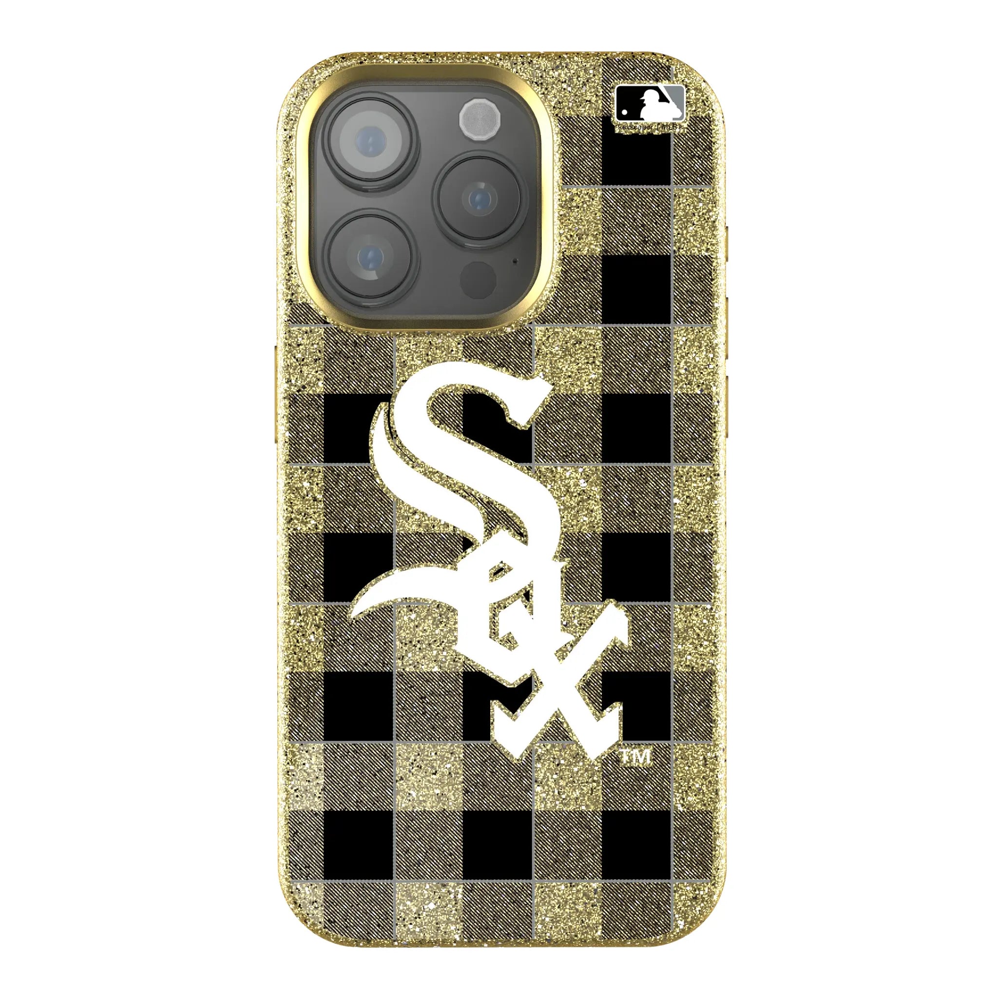 Chicago White Sox Plaid Bling Phone Case