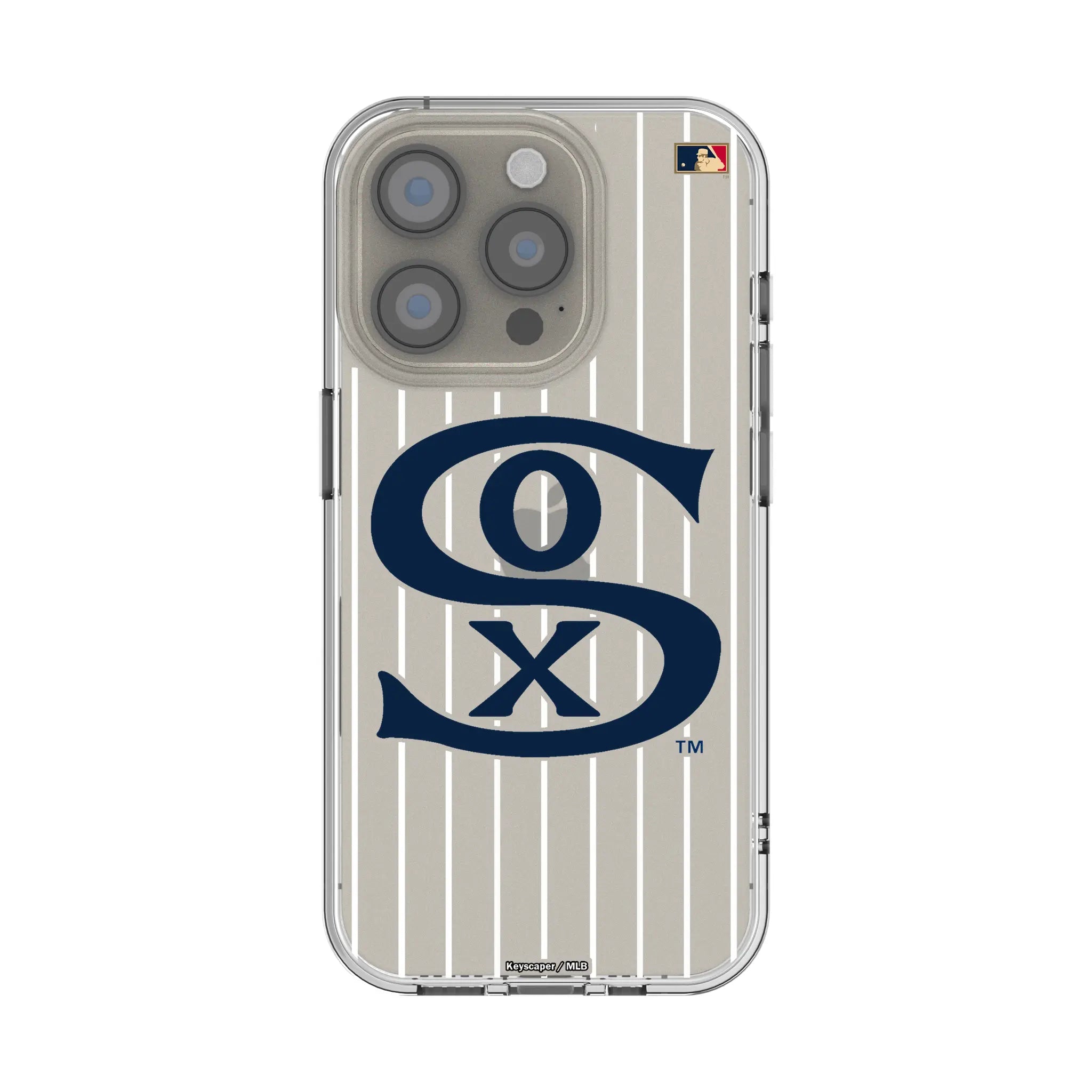Chicago White Sox Road 1919-1921 - Cooperstown Collection Pinstripe Clear Phone Case for Apple iPhone